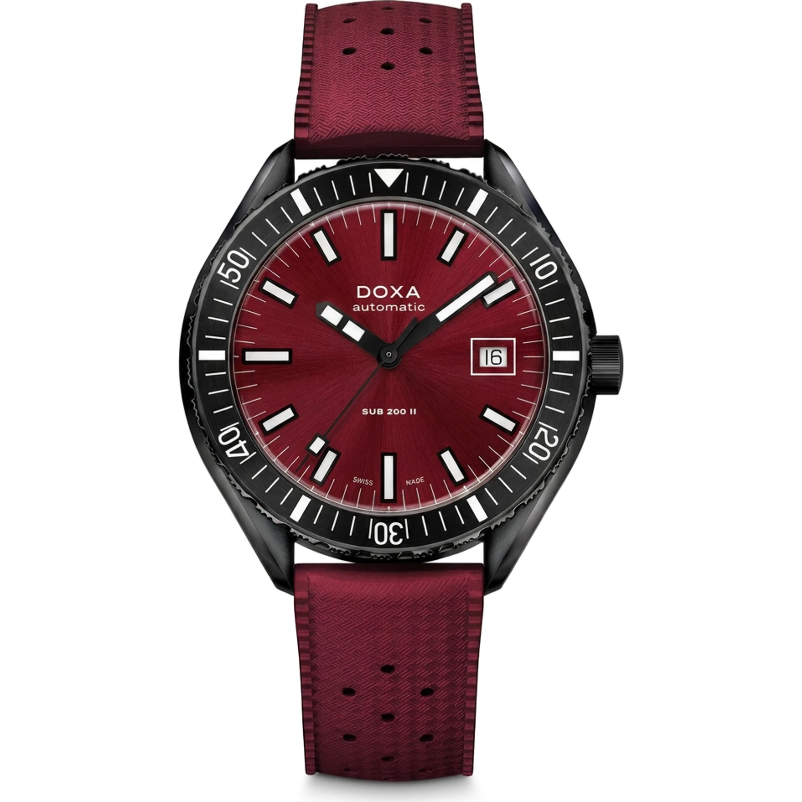Doxa Redcoral - Rubber red 795.70.161.22