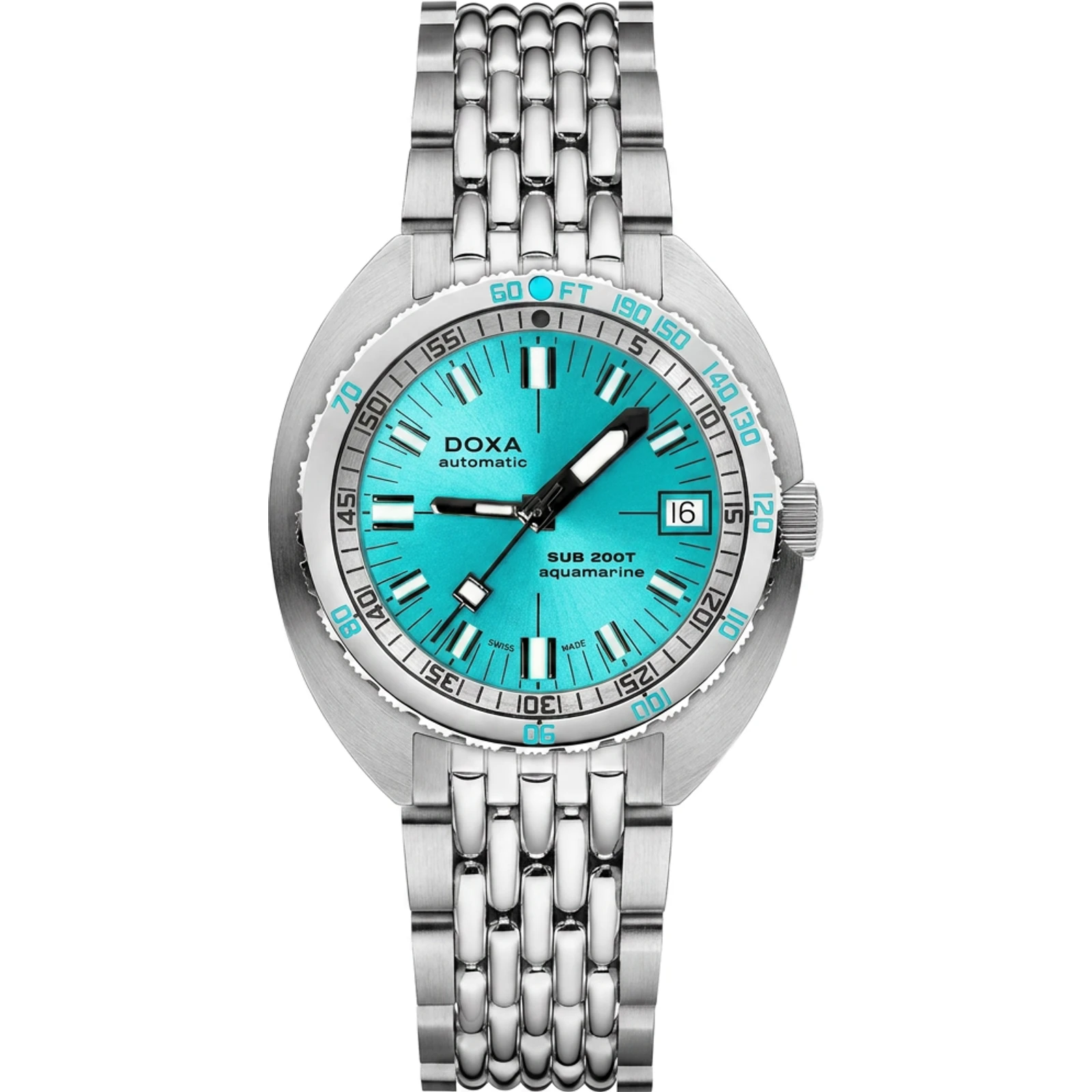 Doxa Aquamarine - Sunray / Stainless Steel 804.10.241S.10