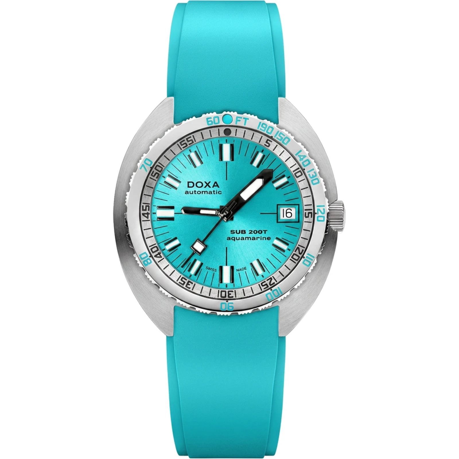 Doxa Aquamarine - Sunray / Rubber 804.10.241S.25
