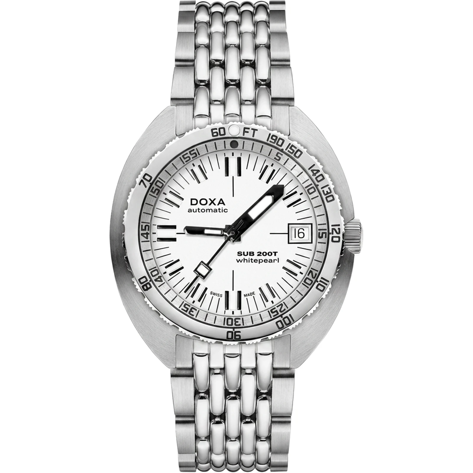 Doxa Whitepearl - Iconic / Stainless Steel 804.10.011.10