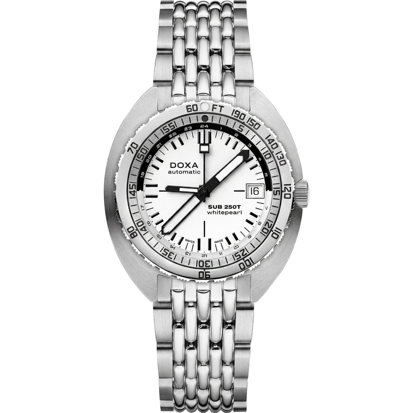 Doxa Whitepearl - Stainless steel 855.10.011.10