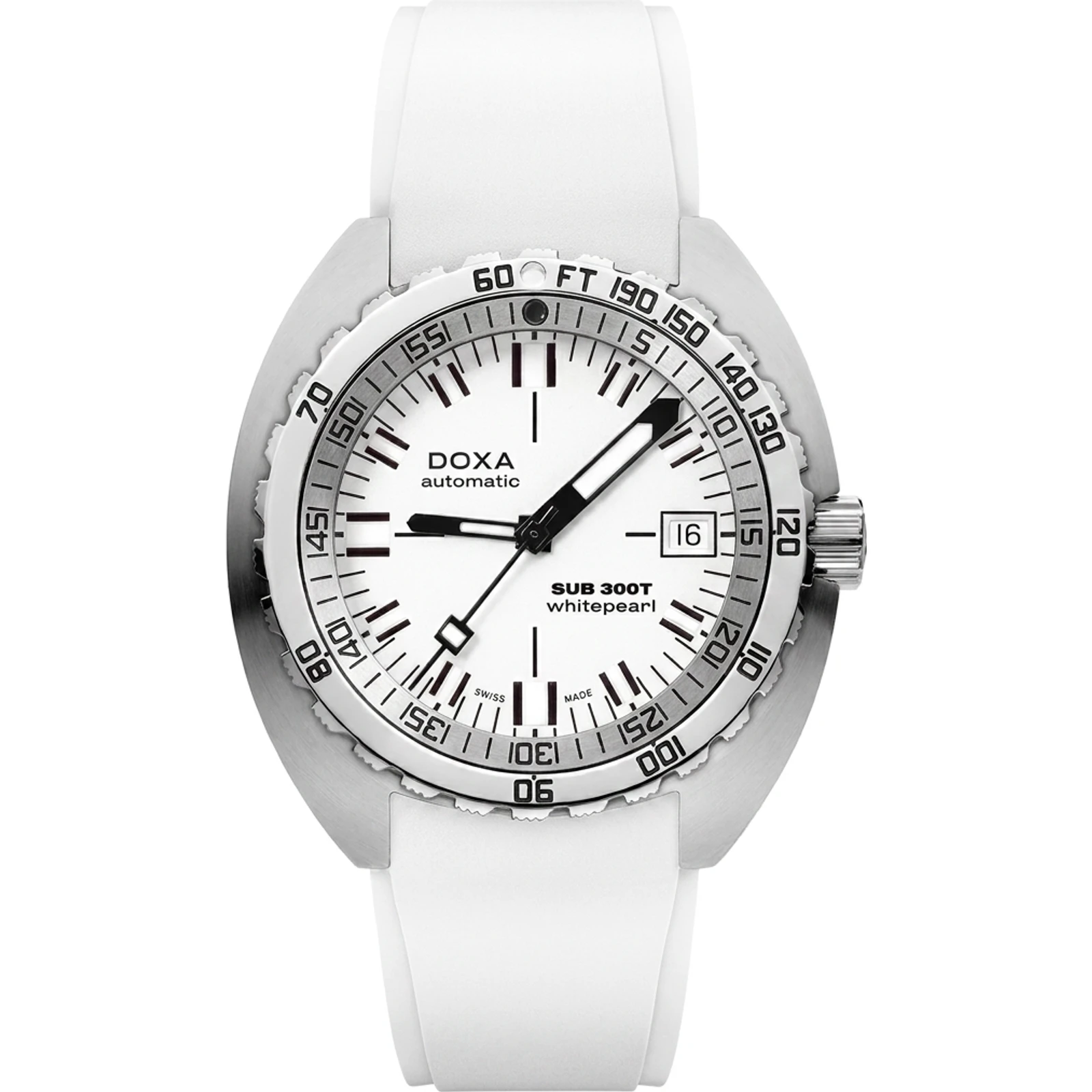 Doxa Whitepearl - Rubber 840.10.011.23