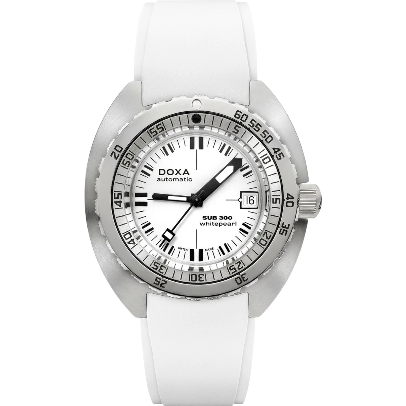 Doxa Whitepearl - Rubber 821.10.011.23