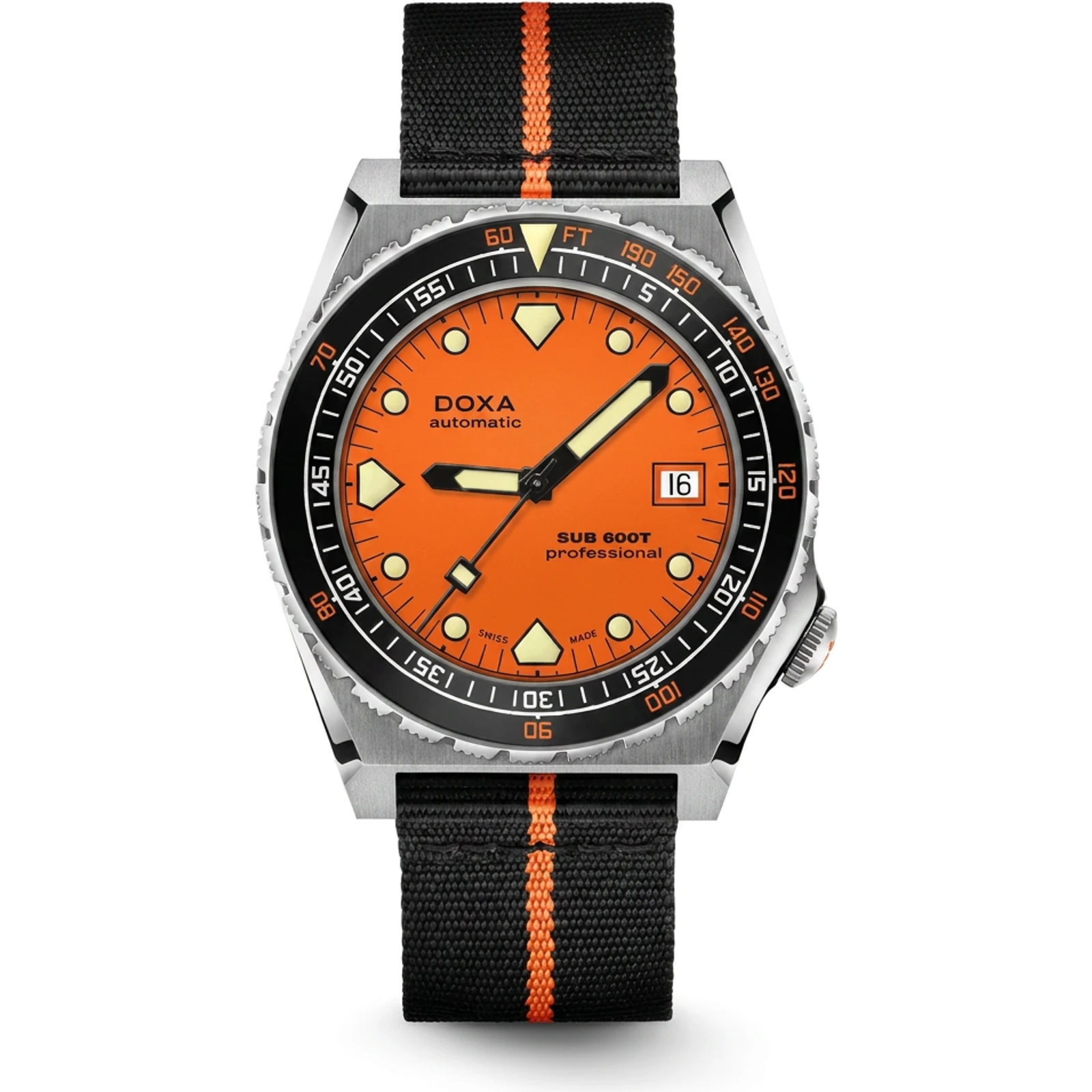 Doxa Professional - NATO Black & Orange / Ceramic 861.10.351.34-N