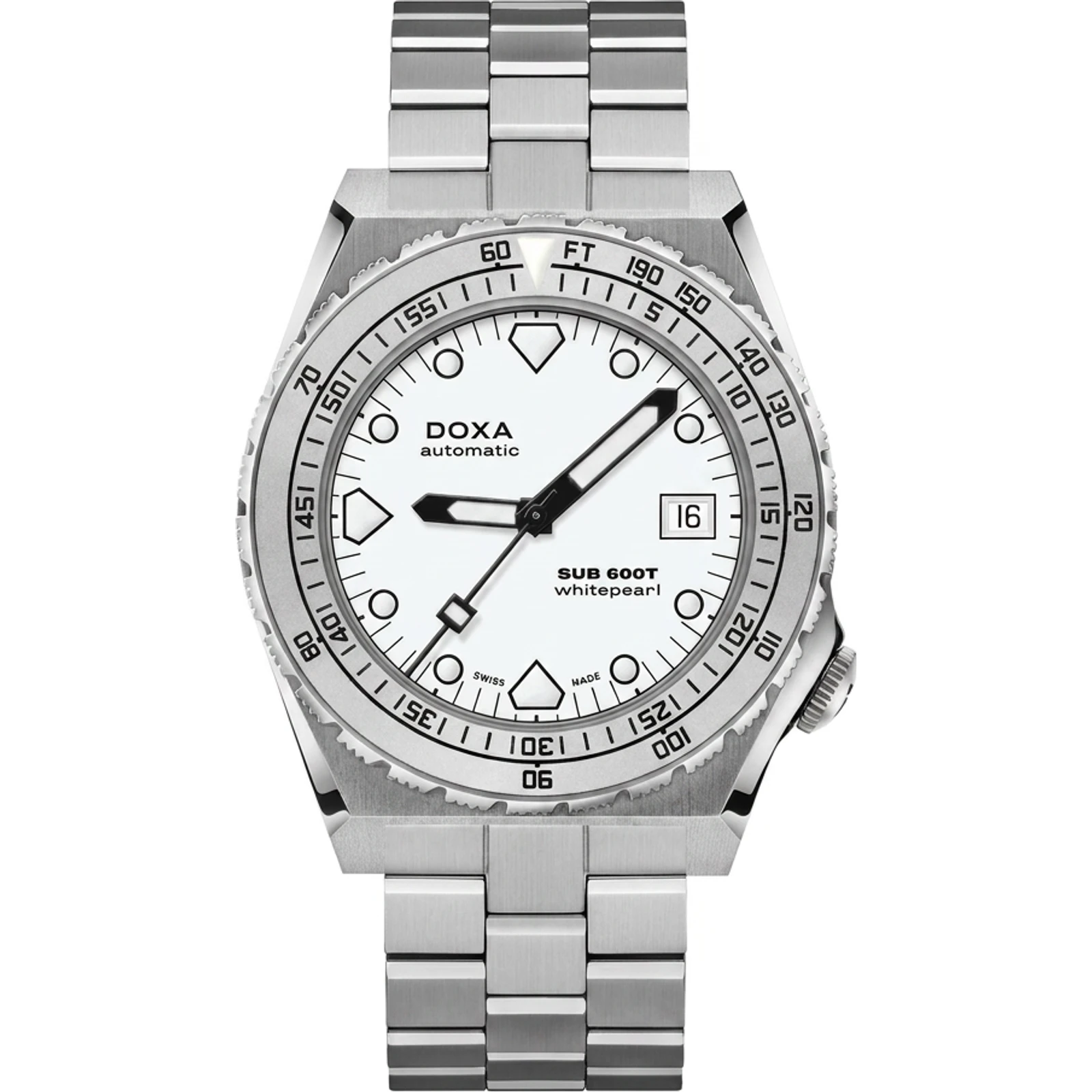 Doxa Whitepearl - Stainless steel / Stainless steel Sandblasted 862.10.011.10