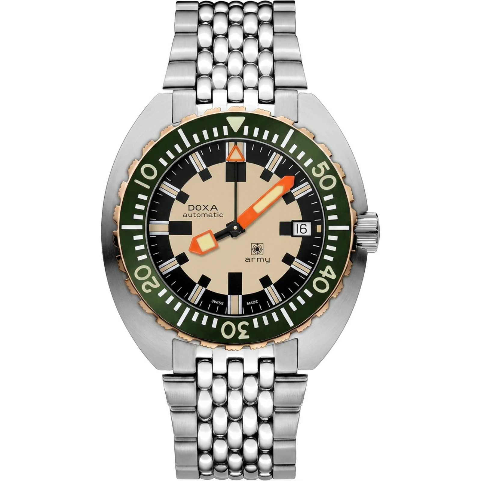 DOXA Army, bronze bezel - Stainless steel 785.60.031.10