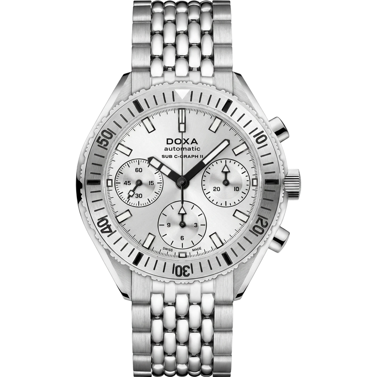 Doxa Whitepearl - Stainless Steel / Stainless steel 797.10.011.10