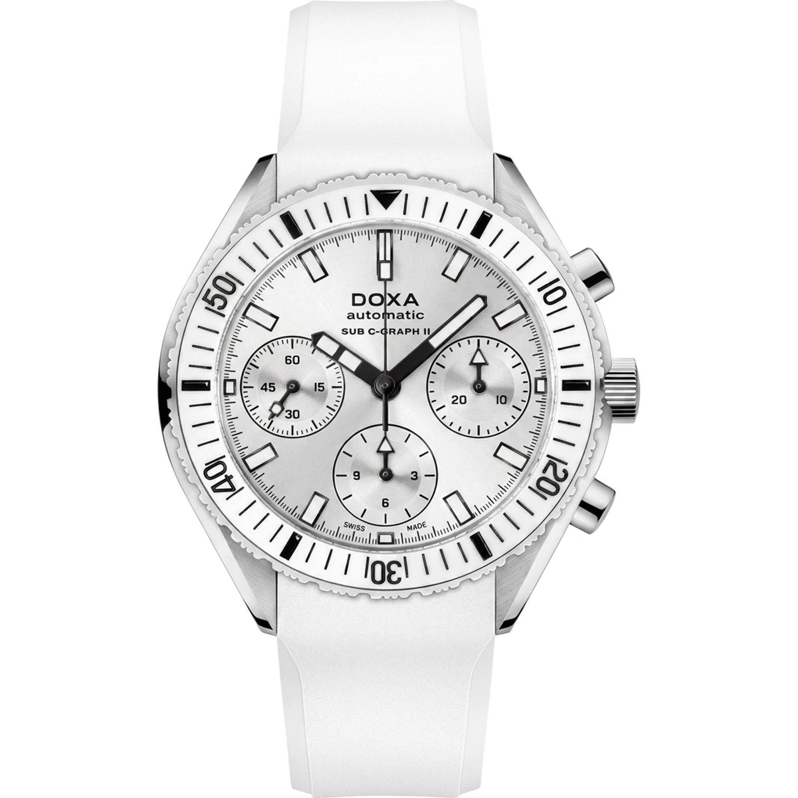 Doxa Whitepearl - Rubber / Ceramic 797.10.011W.23