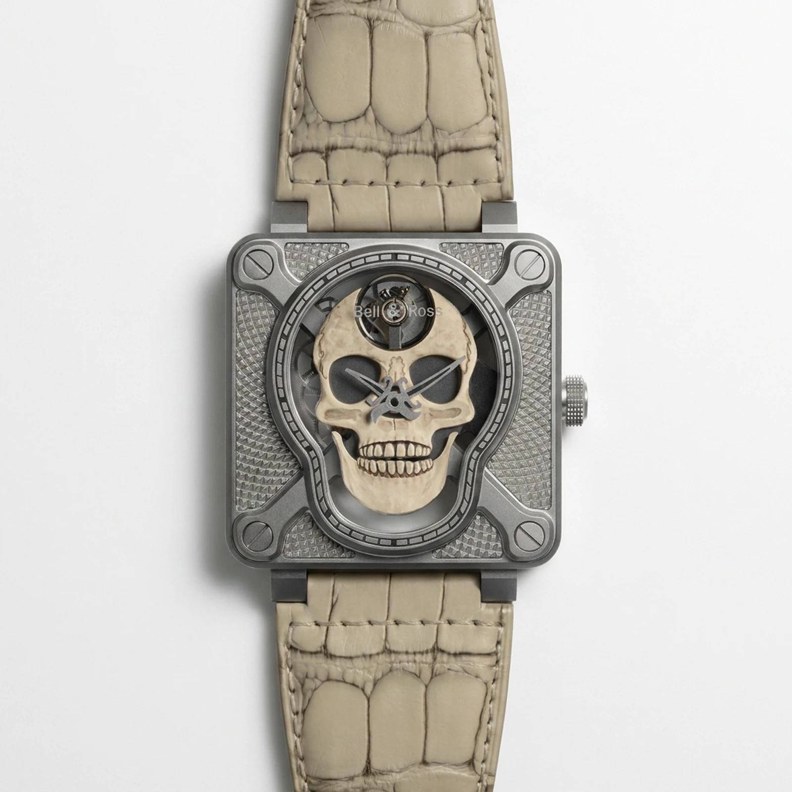 Bell & Ross BR01-SKULL-O-SK-ST