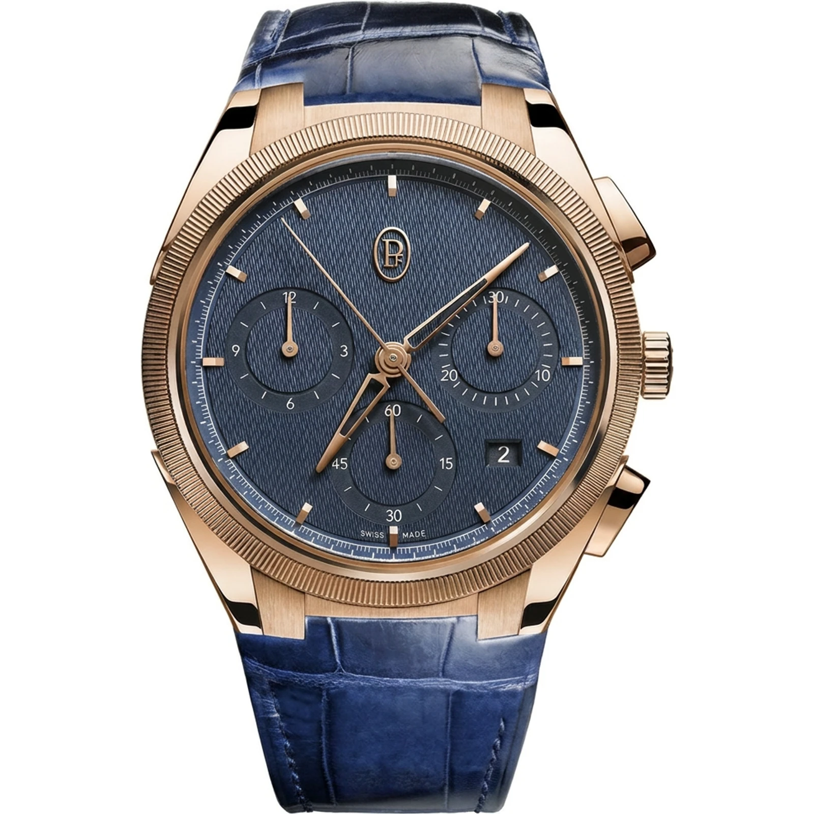 Parmigiani Fleurier Tonda PF Chronograph Rose Gold Milano Blue COSC PFC915-2020001-300182