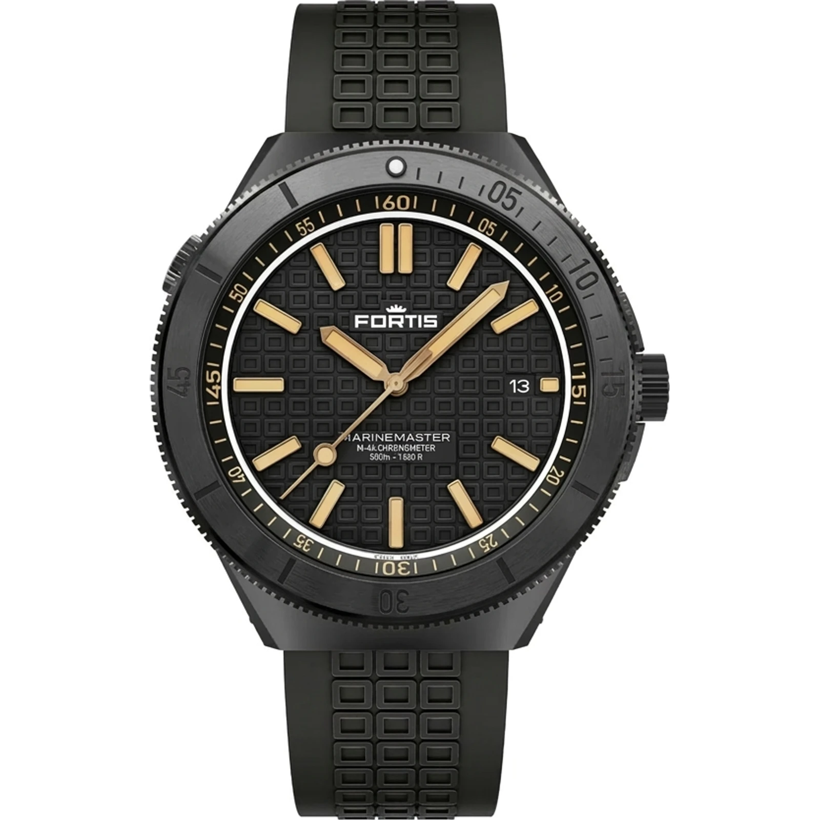 Fortis Marinemaster M-44 DLC — Black Resin F8120031