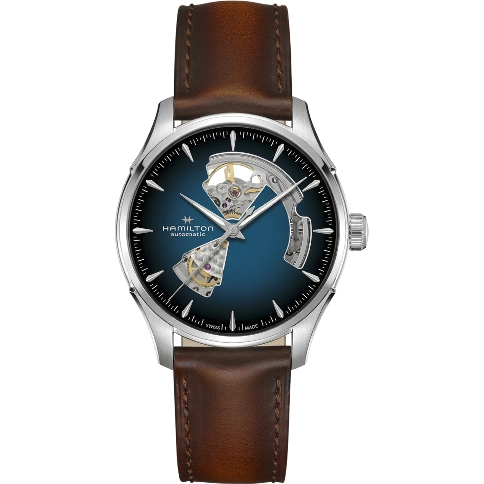 Hamilton Jazzmaster Open Heart 40 Stainless Steel / Blue Gradient H32675540