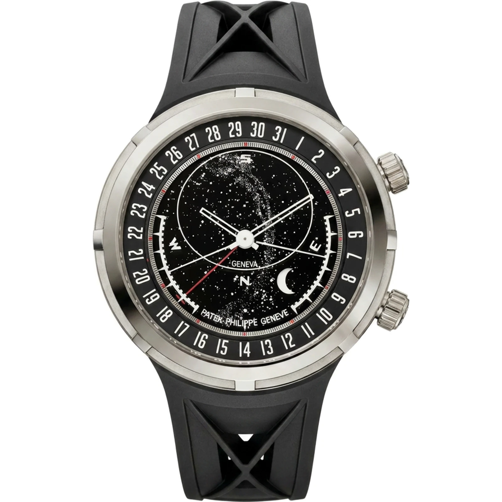Patek Philippe Celestial Sunrise and Sunset 6105 White Gold / Black 6105G-001