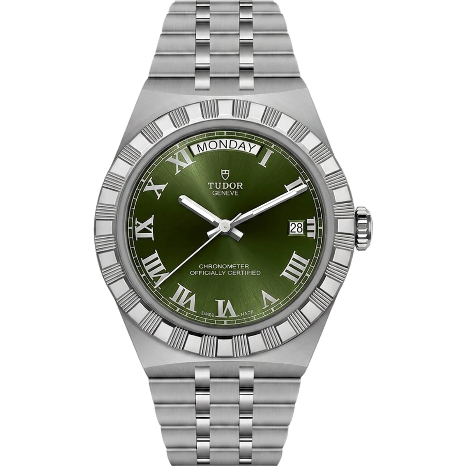 Tudor Royal Day-Date 40 Stainless Steel / Green - Roman M2840D1A0-0003