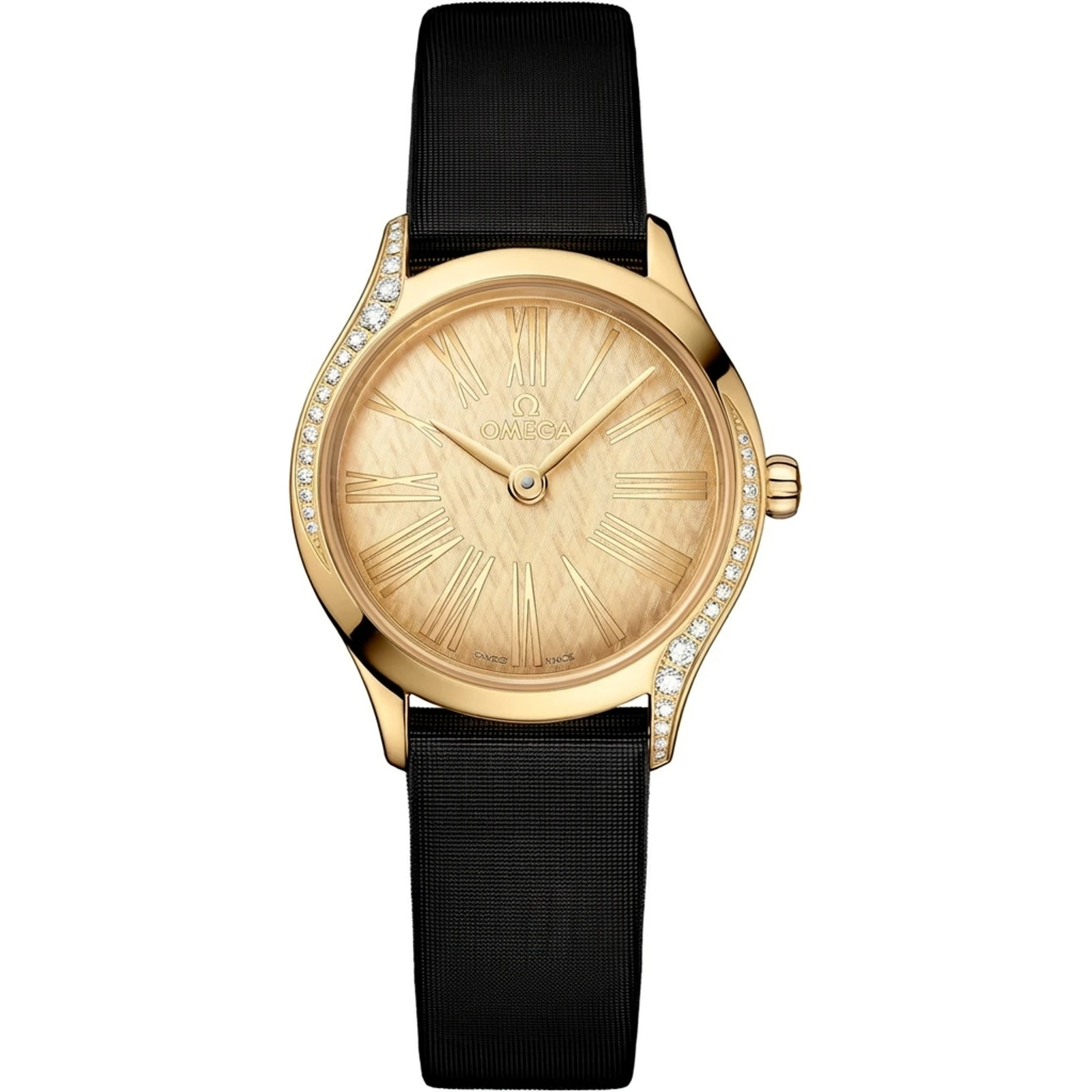 Omega De Ville Mini Trésor 26 mm Moonshine Gold on Fabric Strap 428.57.26.60.99.001