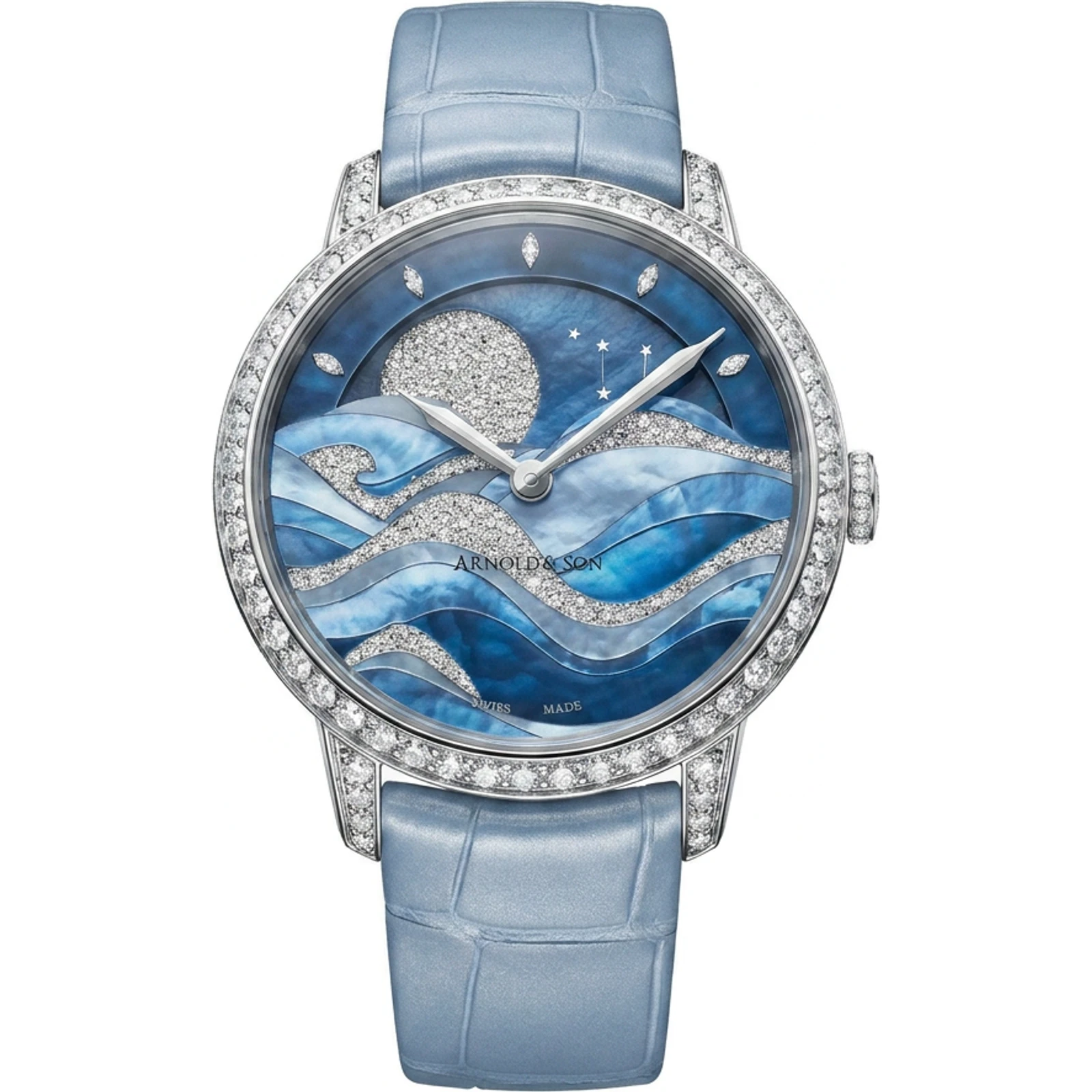 Arnold & Son Perpetual Moon 38 White Gold Night Tide 1GLMW.Z04A.C284A