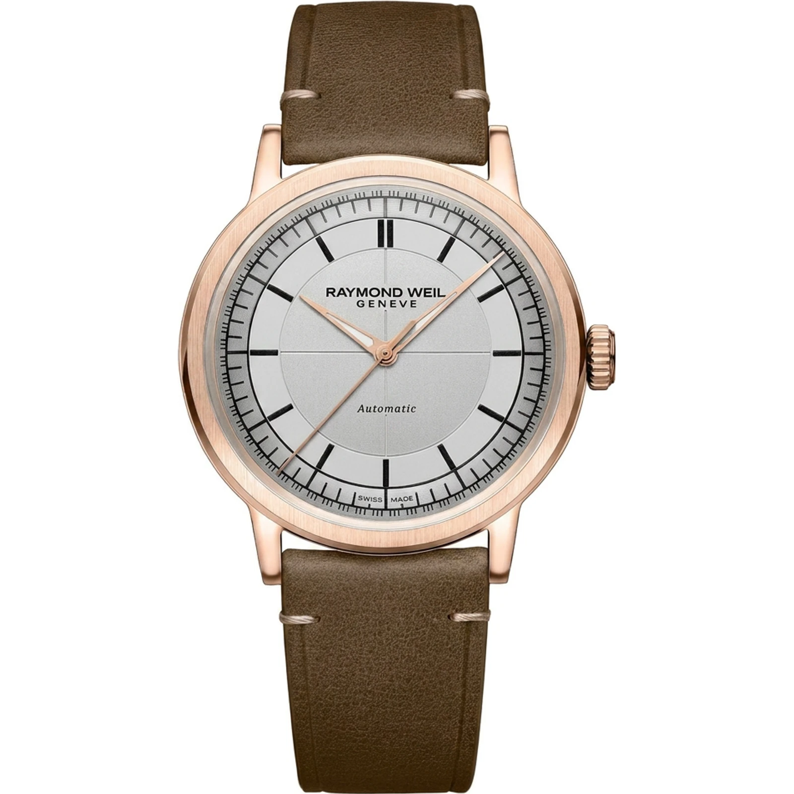 Raymond Weil Millesime Central Seconds Silver Rose Gold PVD 2925-PC5-65001