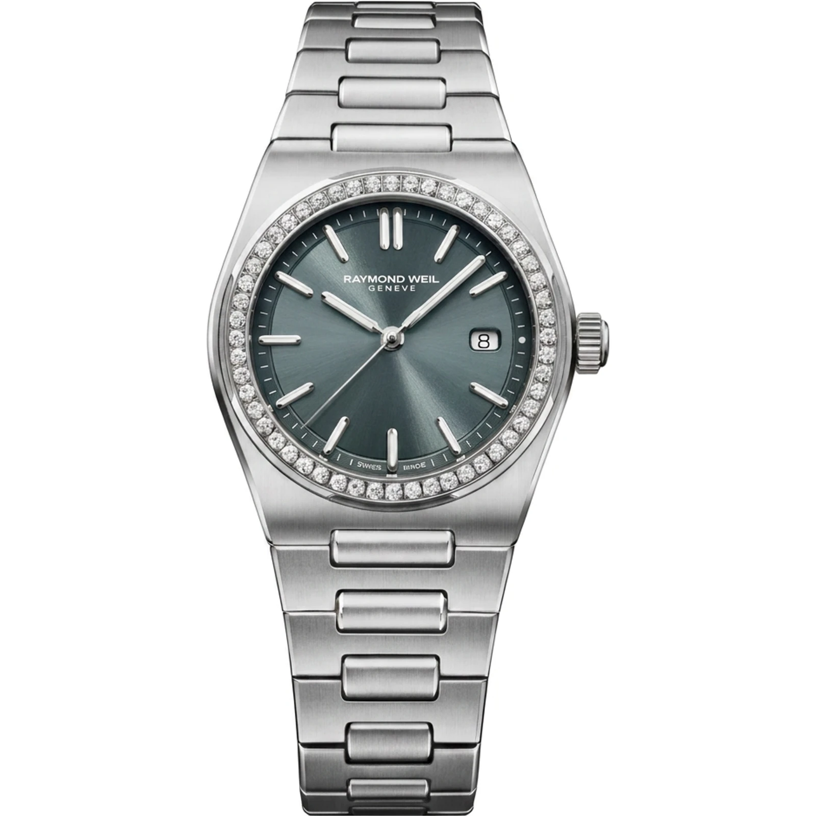 Raymond Weil A.R.T. Date 30 Charcoal Blue Diamonds 1250-STS-56001