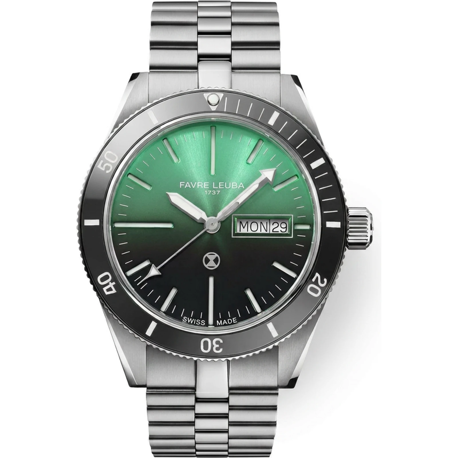 Favre Leuba Deep Raider Day Date Green 00.20311.110.03.200