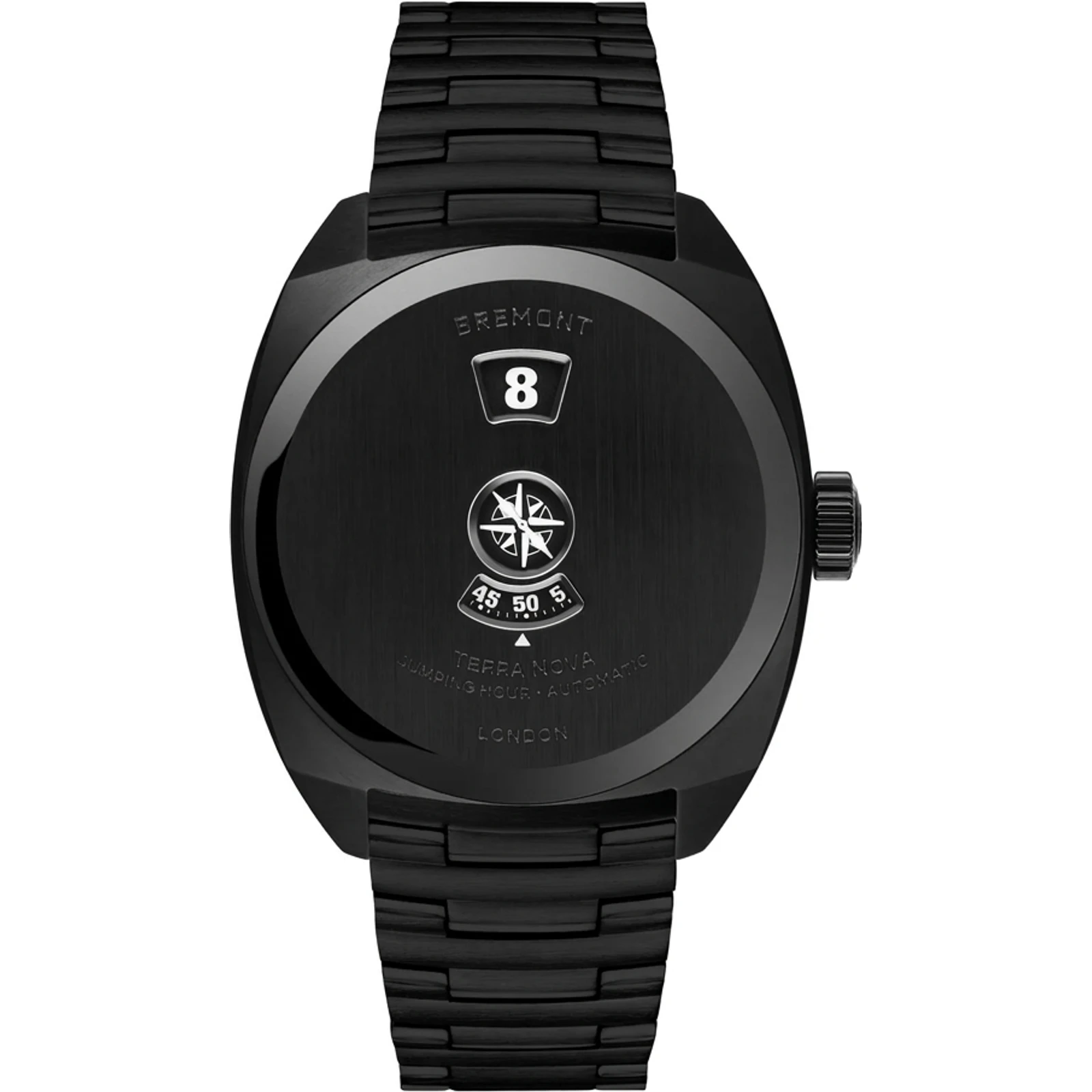 Bremont Terra Nova 38 Jumping Hour, Stealth Black TN38-JH-DLC-CC-B