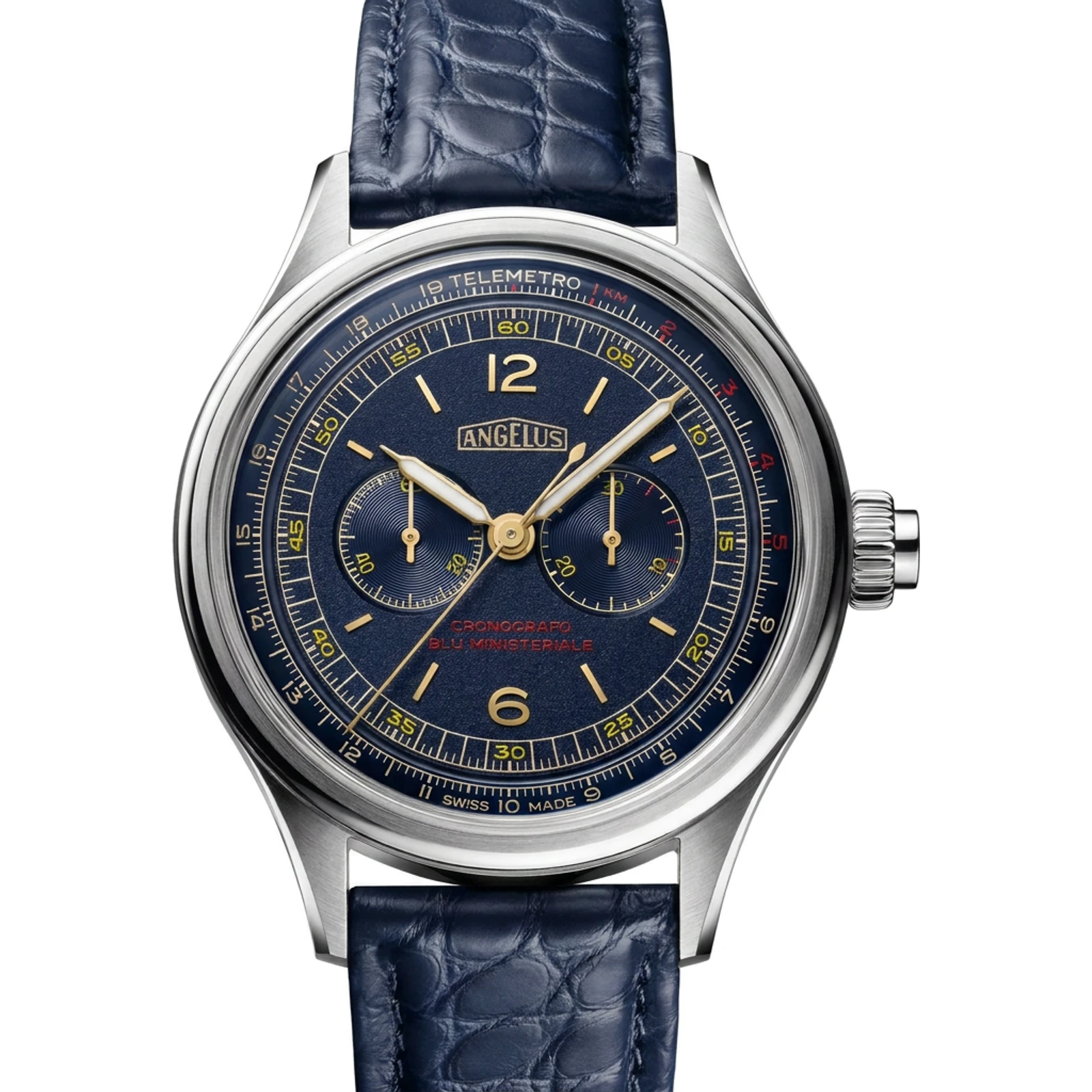 Angelus Cronografo Telemetro Blu Ministeriale Steel 0CHCS.U02A.C1526S