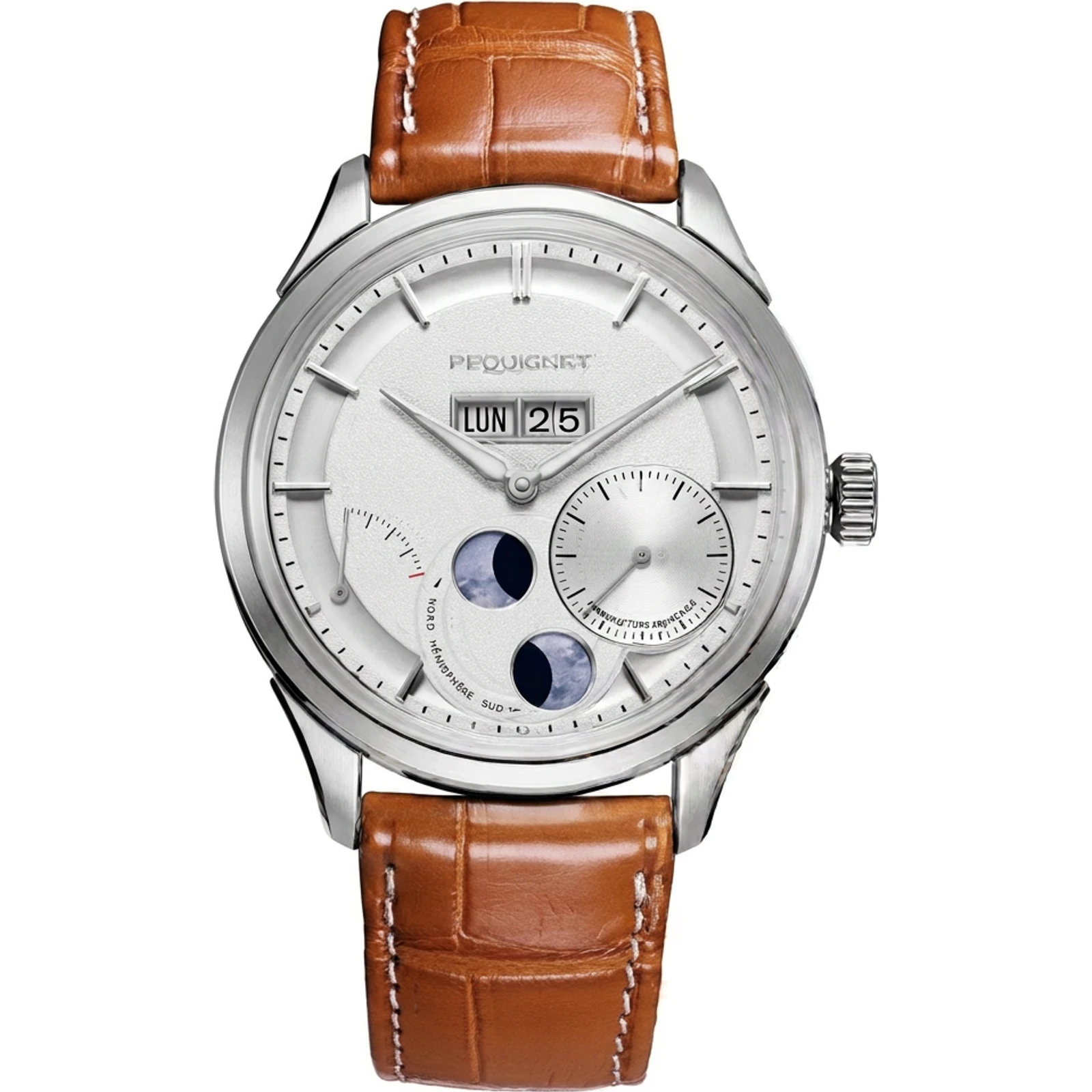 Pequignet Royale Paris 39.5 Day-Date-Moon Opaline 9100633