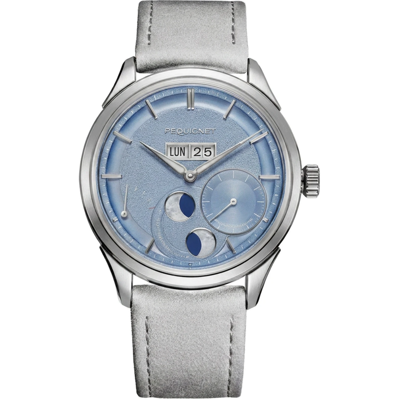 Pequignet Royale Paris 39.5 Day-Date-Moon Icy Blue 9100613
