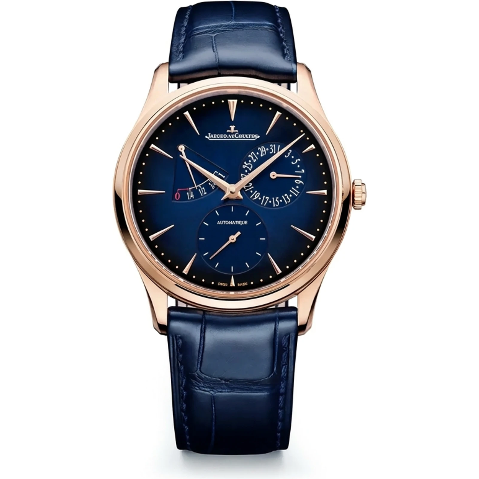 Jaeger-LeCoultre Rose Gold Men Watch, Automatic Master Ultra Thin Power Reserve Q137258J