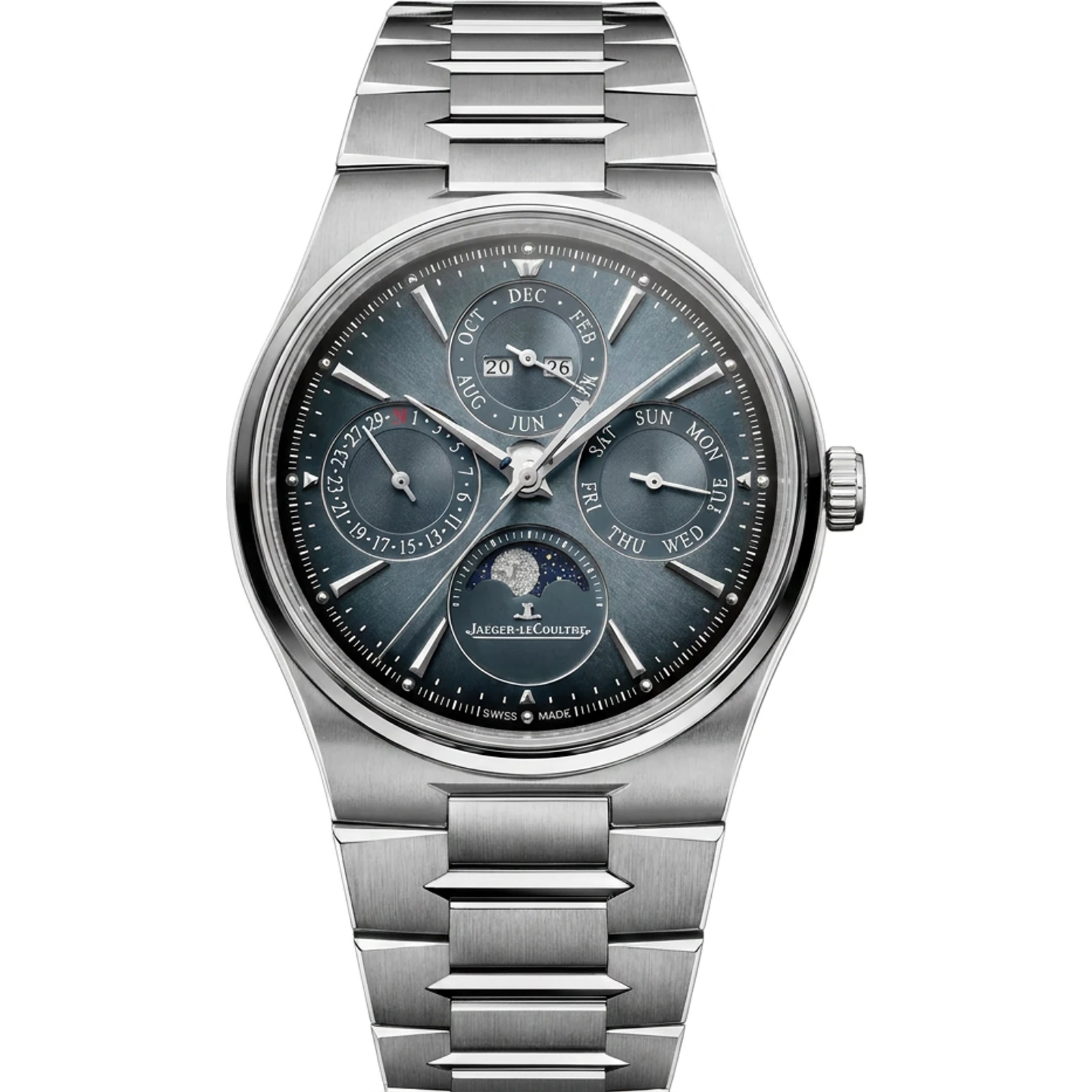 Jaeger-LeCoultre Stainless Steel Master Control Chronometre Perpetual Calendar Man Watch Q4178180