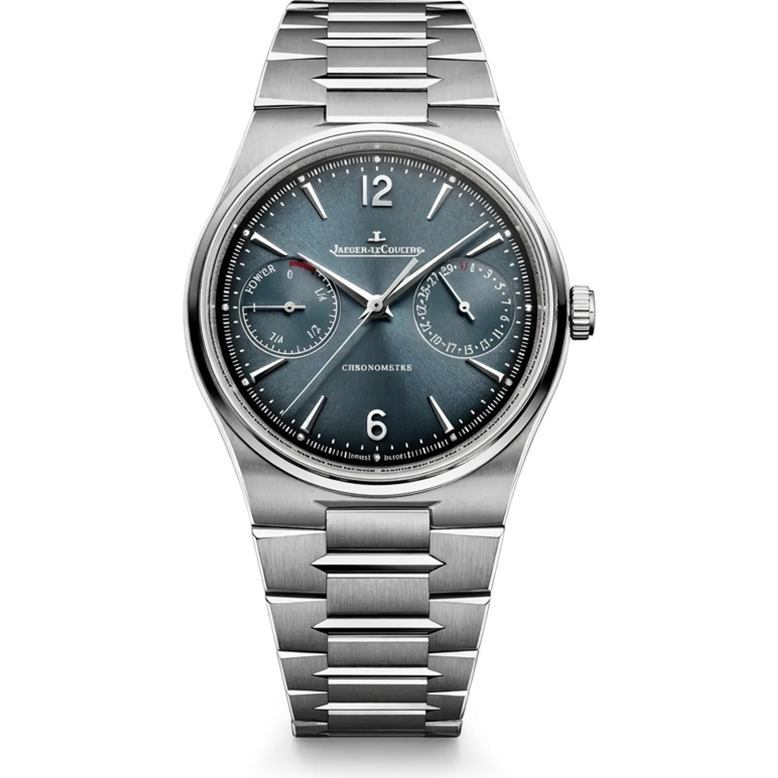 Jaeger-LeCoultre Stainless Steel Master Control Chronometre Date Power Reserve Man Watch Q4168120