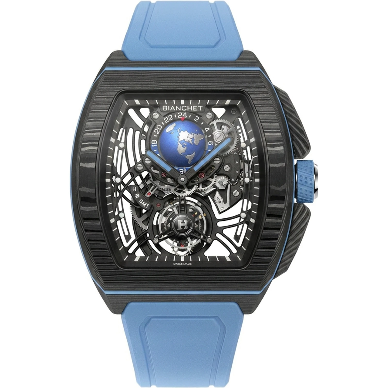 Bianchet B1.618 Sport GMT Carbon Sky Blue CBSBFTSG4