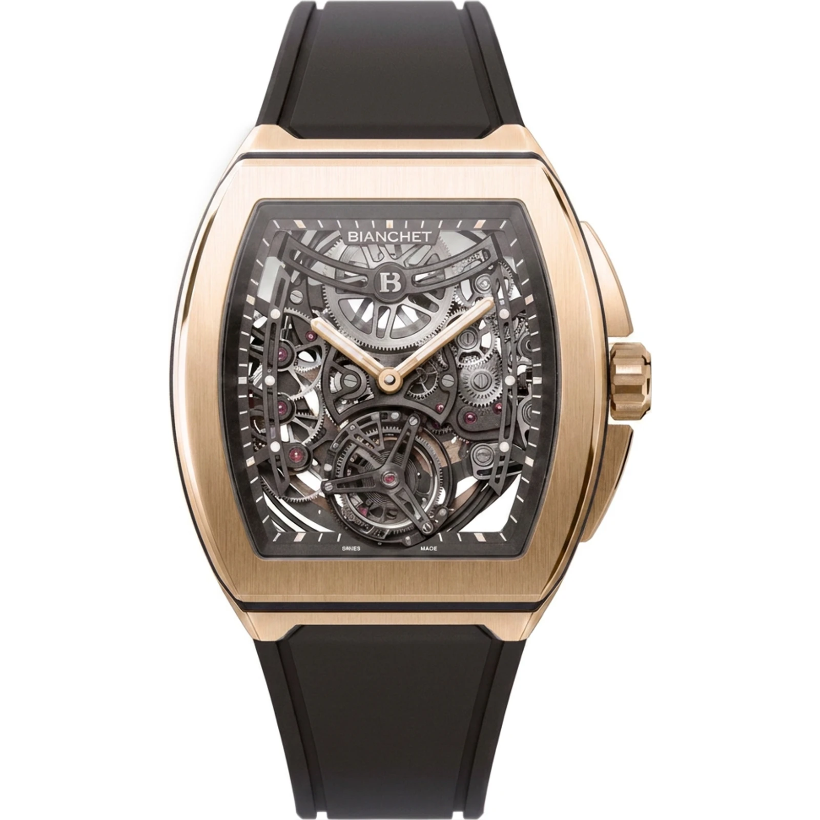 Bianchet UltraFino Rose Gold Skeleton Black UFFTSKRGBKR