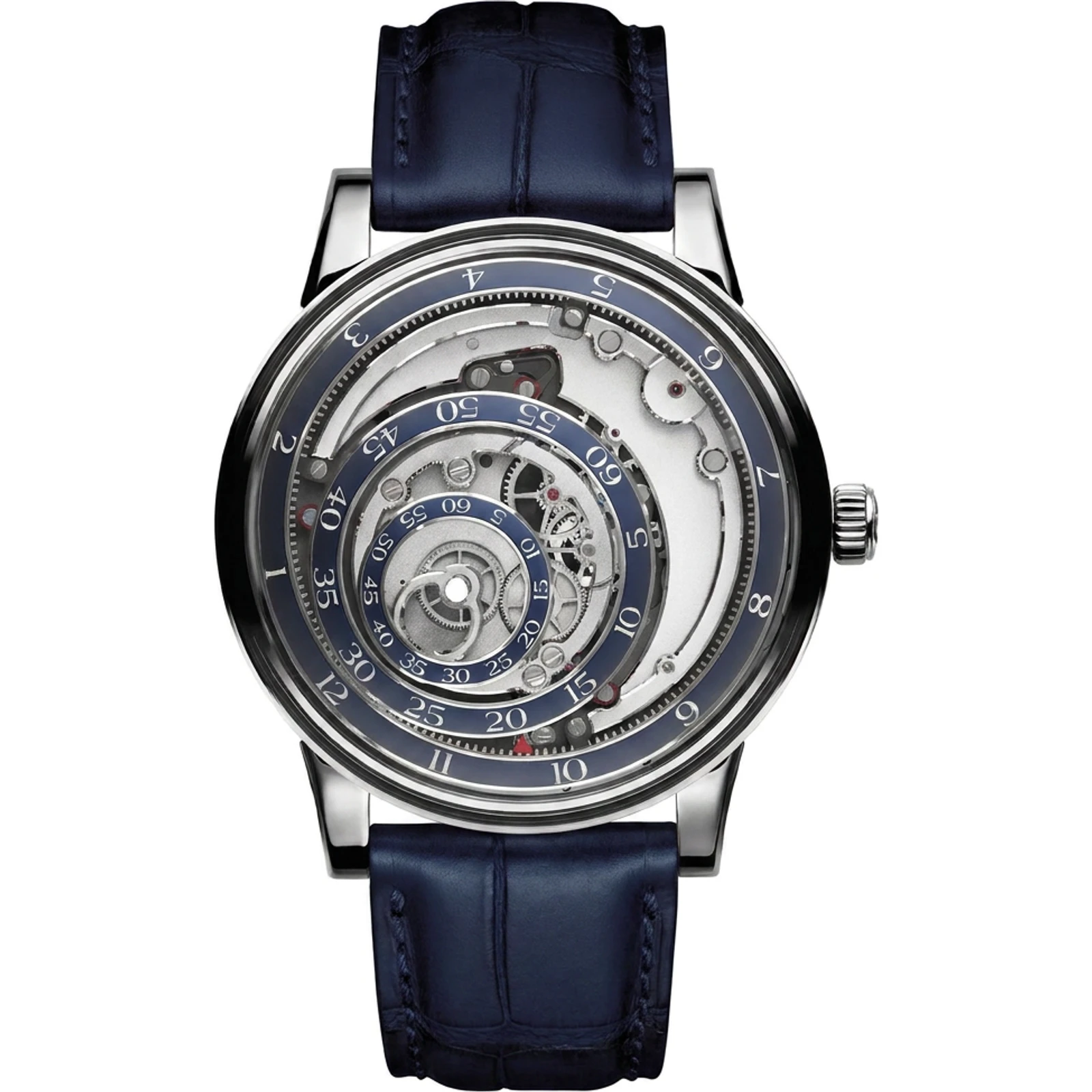 Trilobe Une Folle Journée Rhodium Plated Blue UFJ01BR
