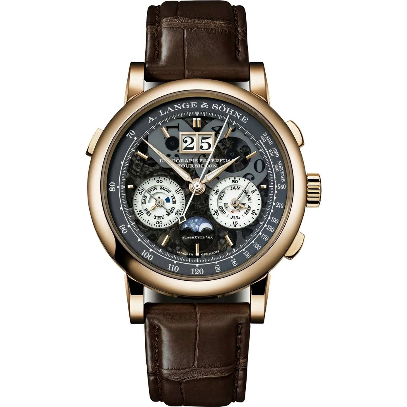 A. Lange Sohne Datograph Perpetual Tourbillon Honeygold Lumen 740.055FE