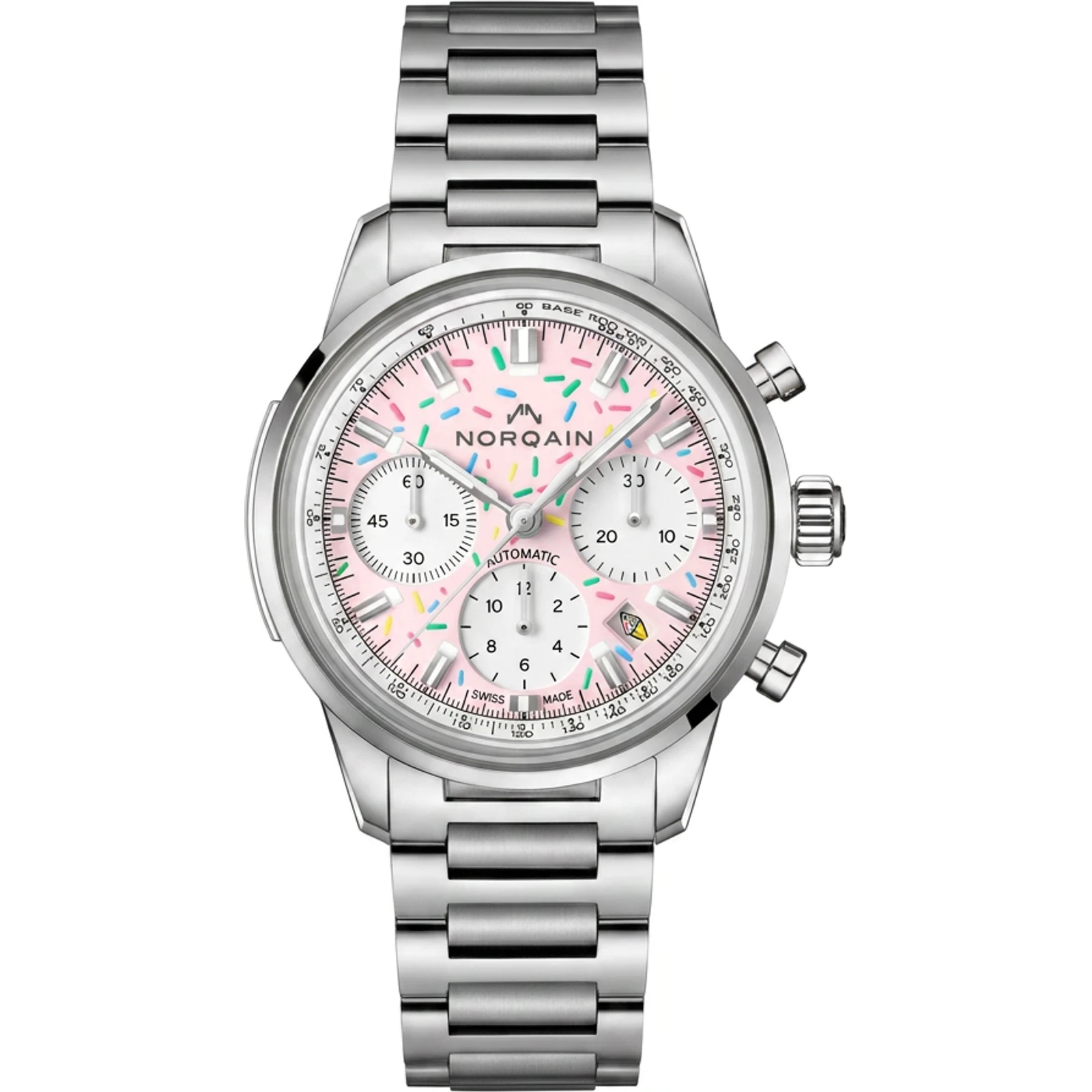 NORQAIN Freedom Chrono Enjoy Life Sprinkles Strawberry — Steel — N2201.19S04.K01.S01