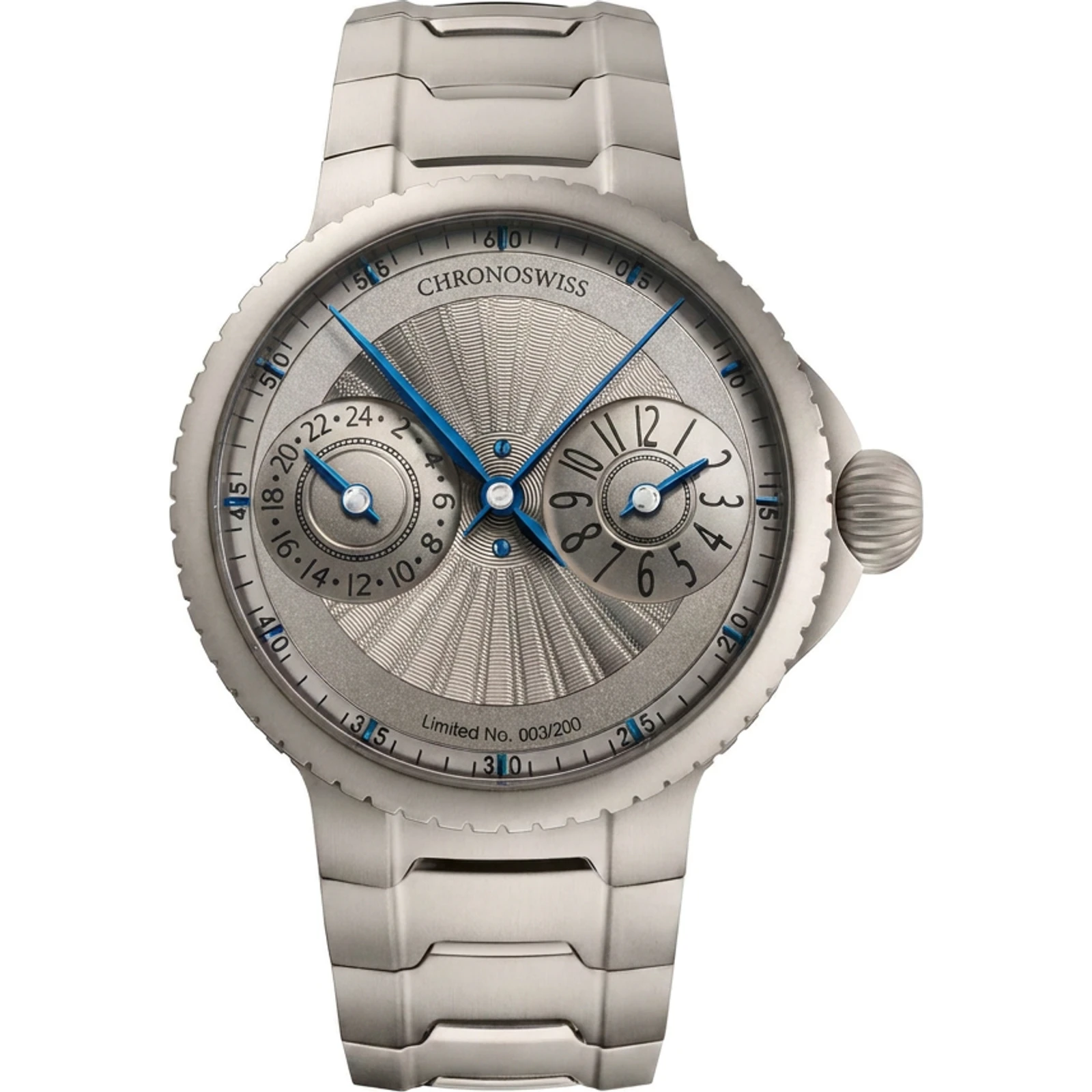 Chronoswiss Pulse GMT Silver Guilloche CH-4223TM-GR
