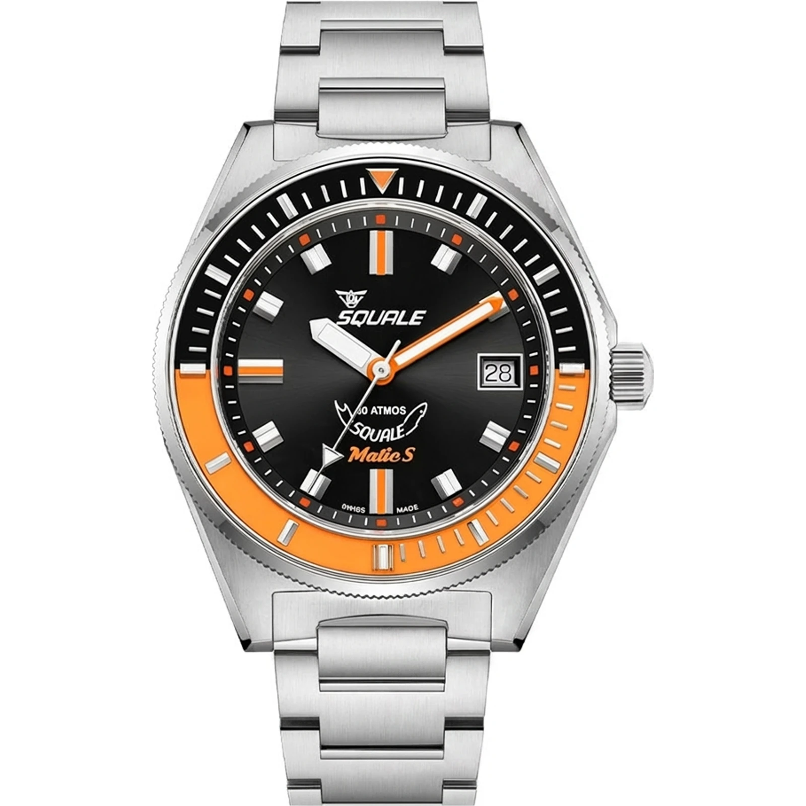 Squale Matic S Orange Bracelet MATICBKOBK.SSBX