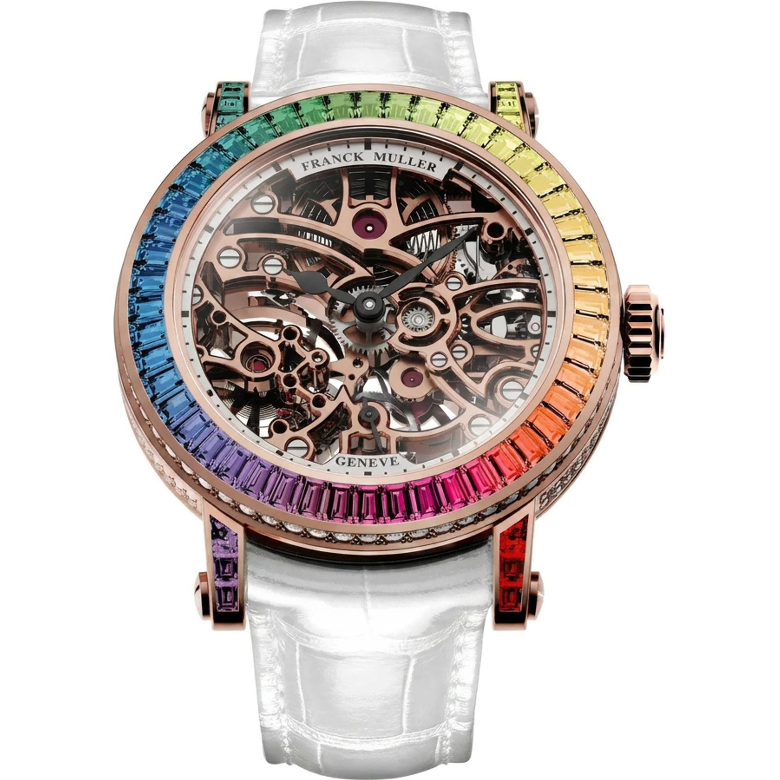 Franck Muller Round Skeleton Baguette 31 Rainbow — 7031-B-S6-SQT-BAG-1RNBW-5N