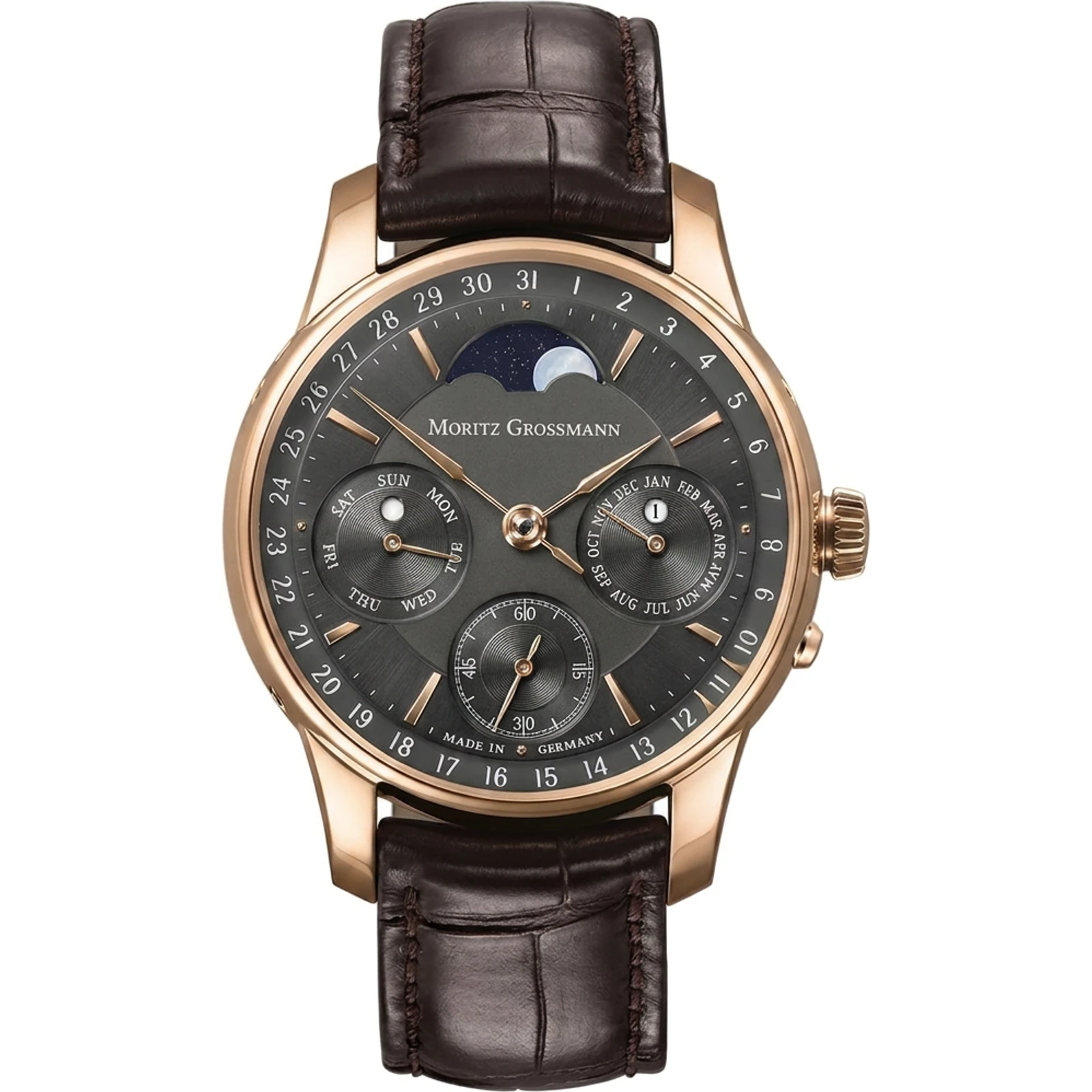Moritz Grossmann Perpetual Calendar Rose Gold Anthracite — MG-003907