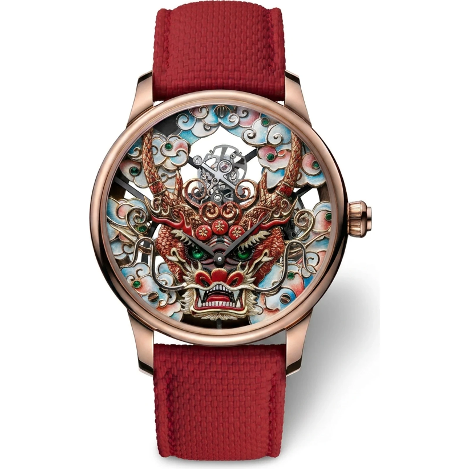 Jaquet Droz Tourbillon Skelet Red Gold - Dragon Mask — J0135230091