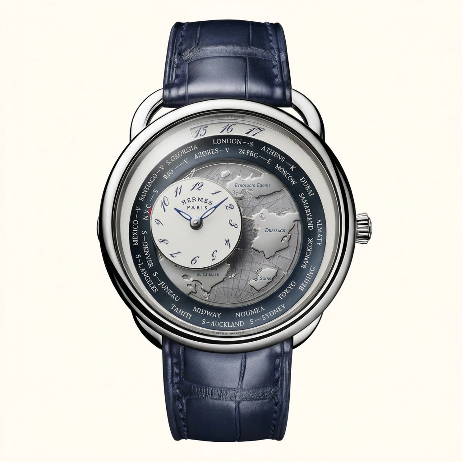 Hermès Arceau Le Temps Voyageur Or Blanc W404995WW00