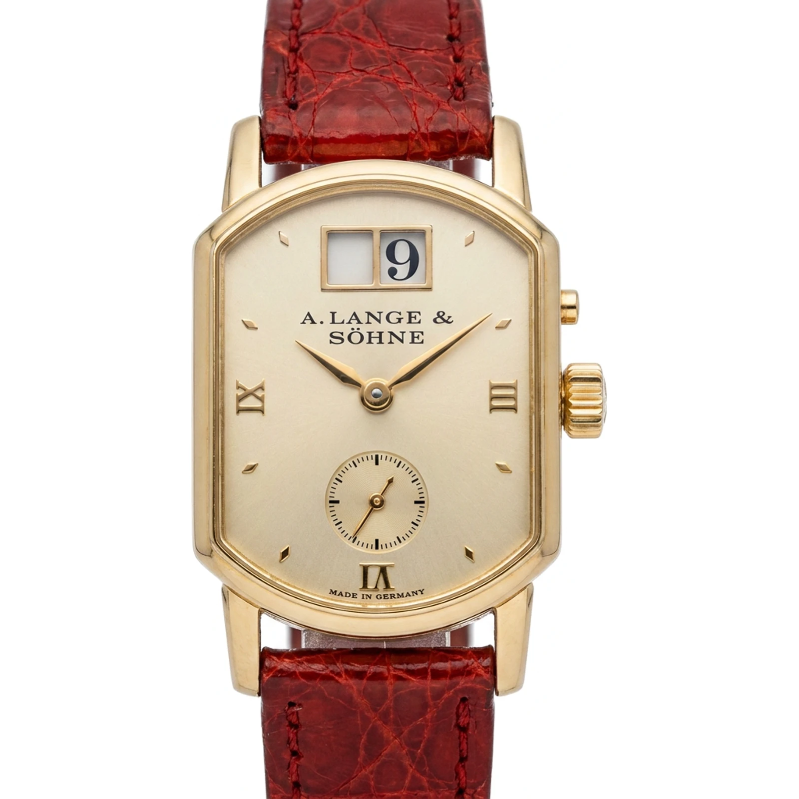 A. Lange Sohne Arkade, yellow gold, champagne dial, closed back 103.001