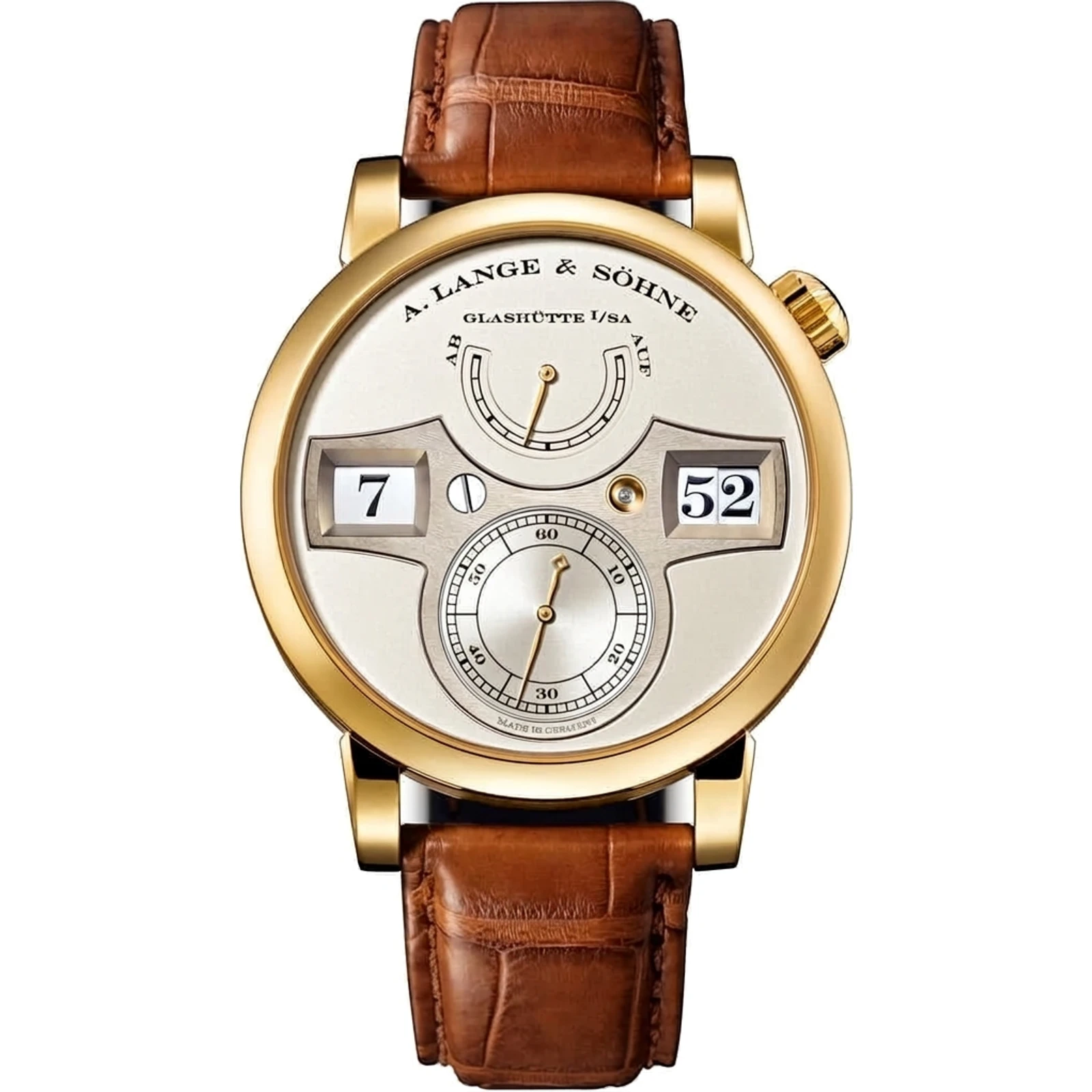 A. Lange Sohne Zeitwerk, yellow gold 140.021