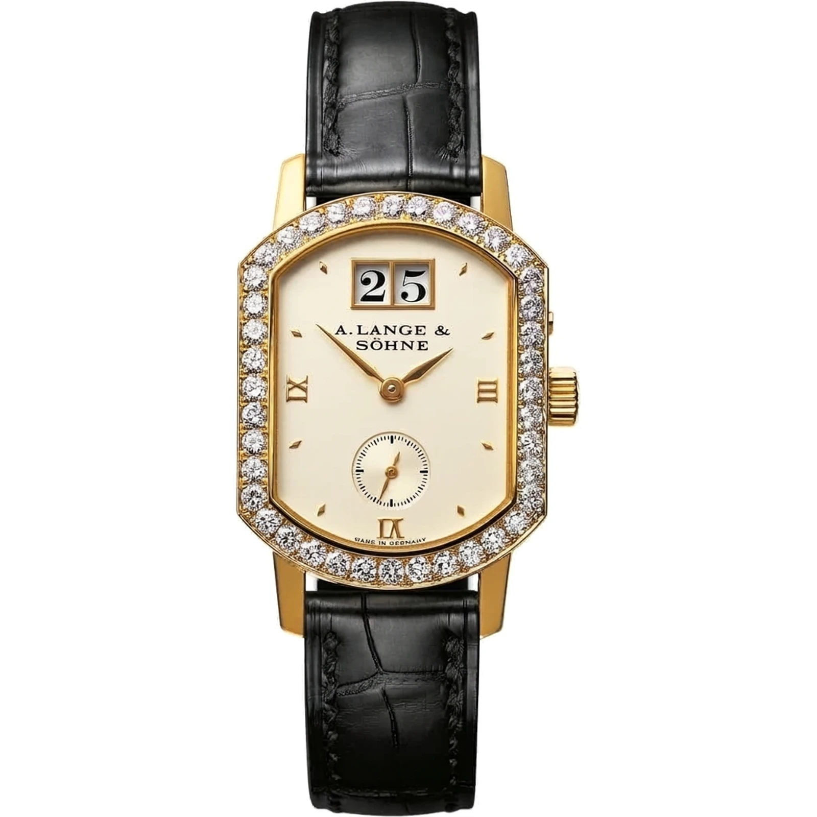A. Lange Sohne Arkade, yellow gold, diamond bezel 801.021