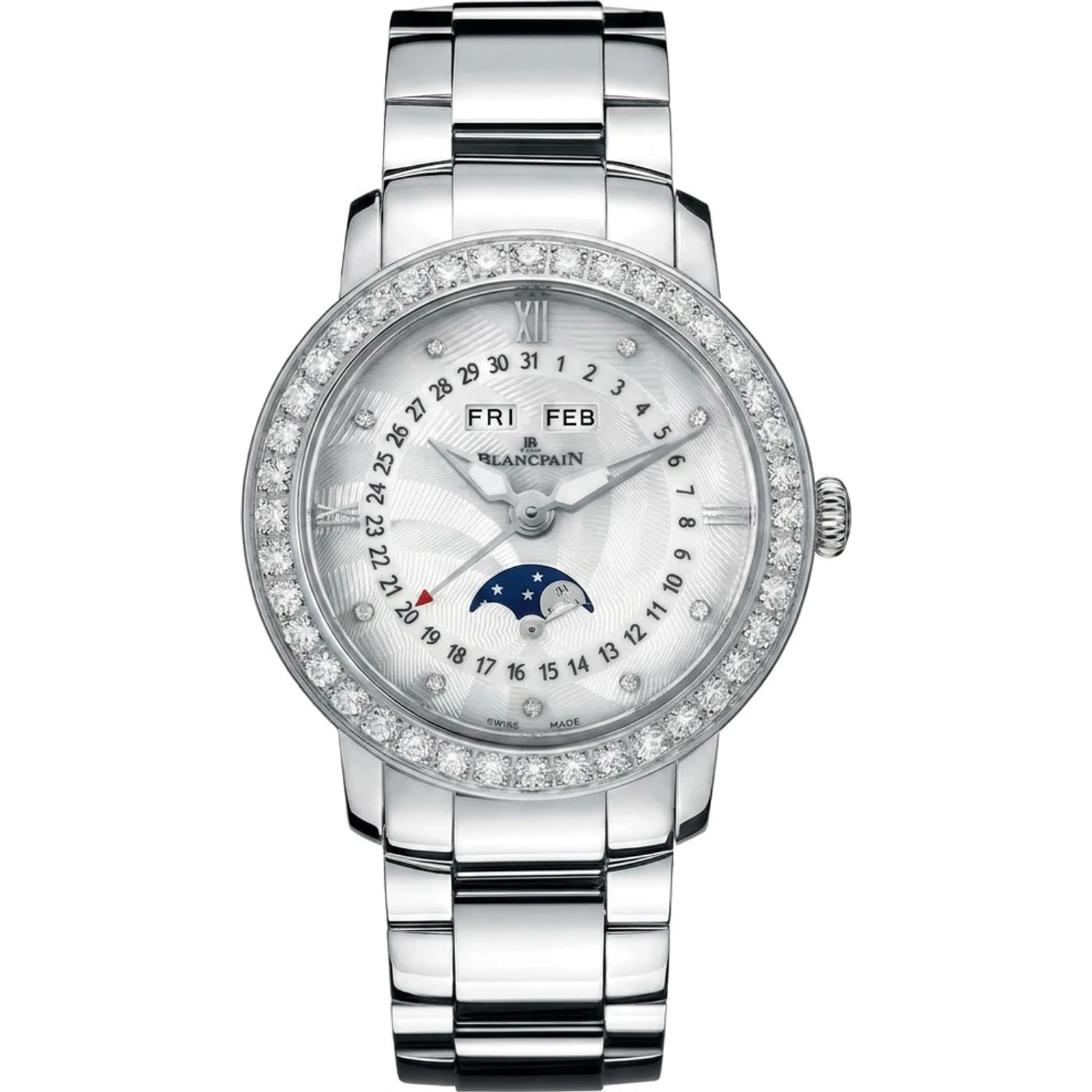 Blancpain Ladybird Quantième Complet (steel, diamond bezel) 3663A 4654 71B