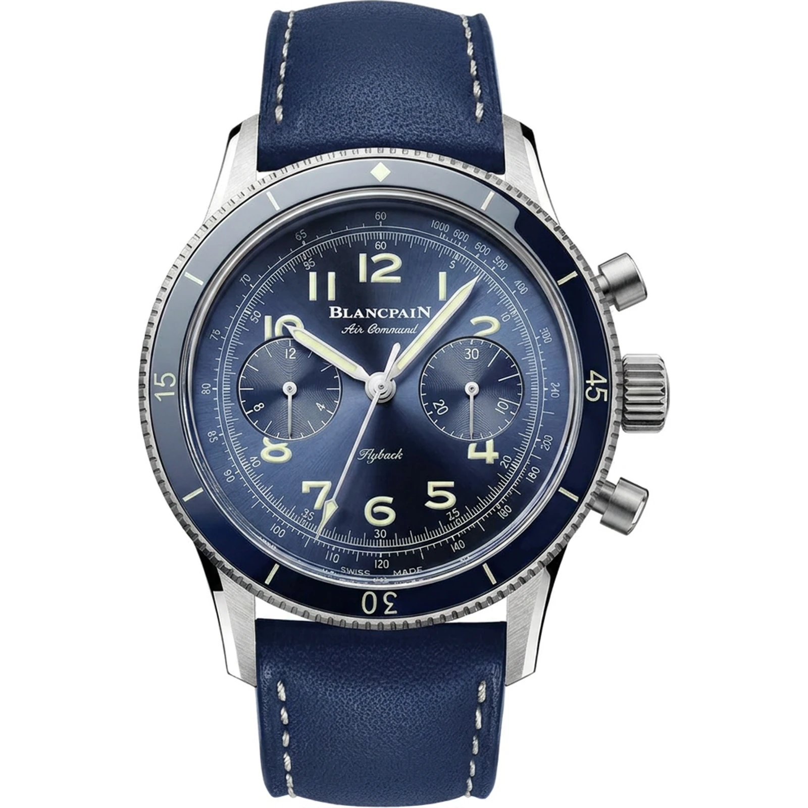 Blancpain Air Command Flyback Chronograph (titanium, blue dial) AC02 12B40 63B