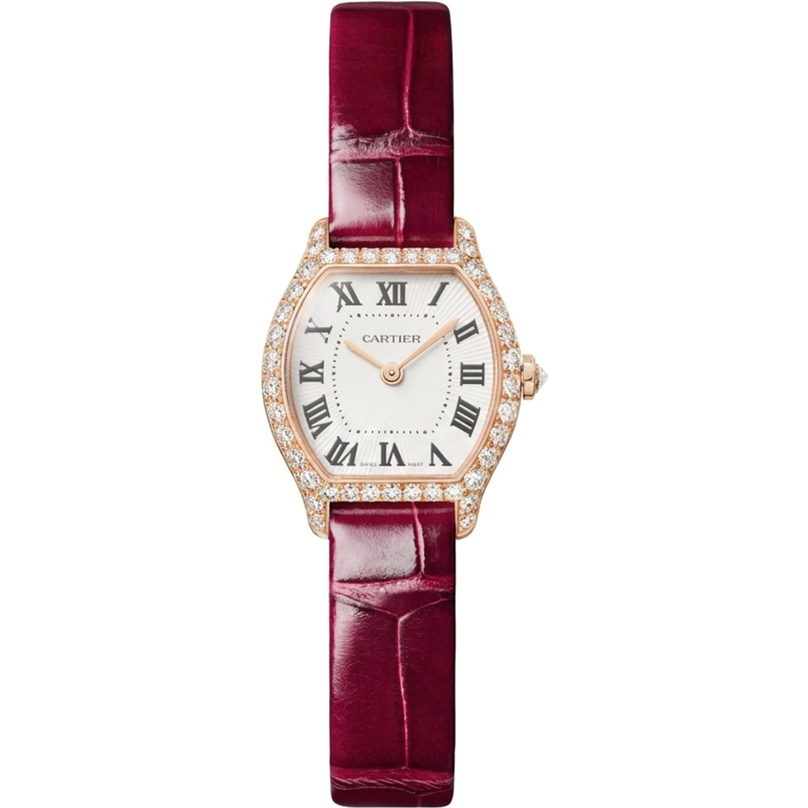 Cartier Tortue watch, mini model, Rose Gold, diamond-set WJTO0011