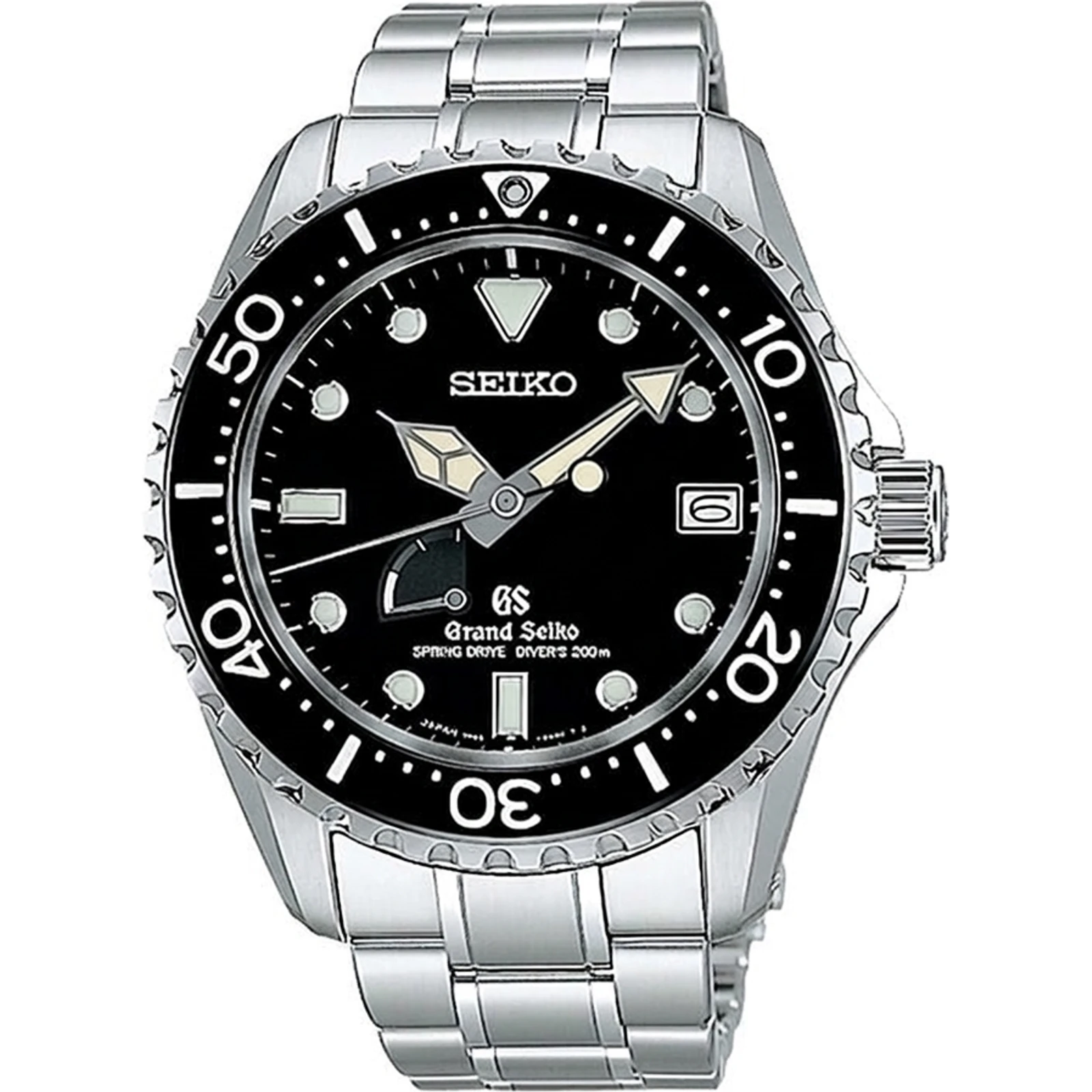 Grand Seiko Spring Drive Diver, black dial (9R65) SBGA029