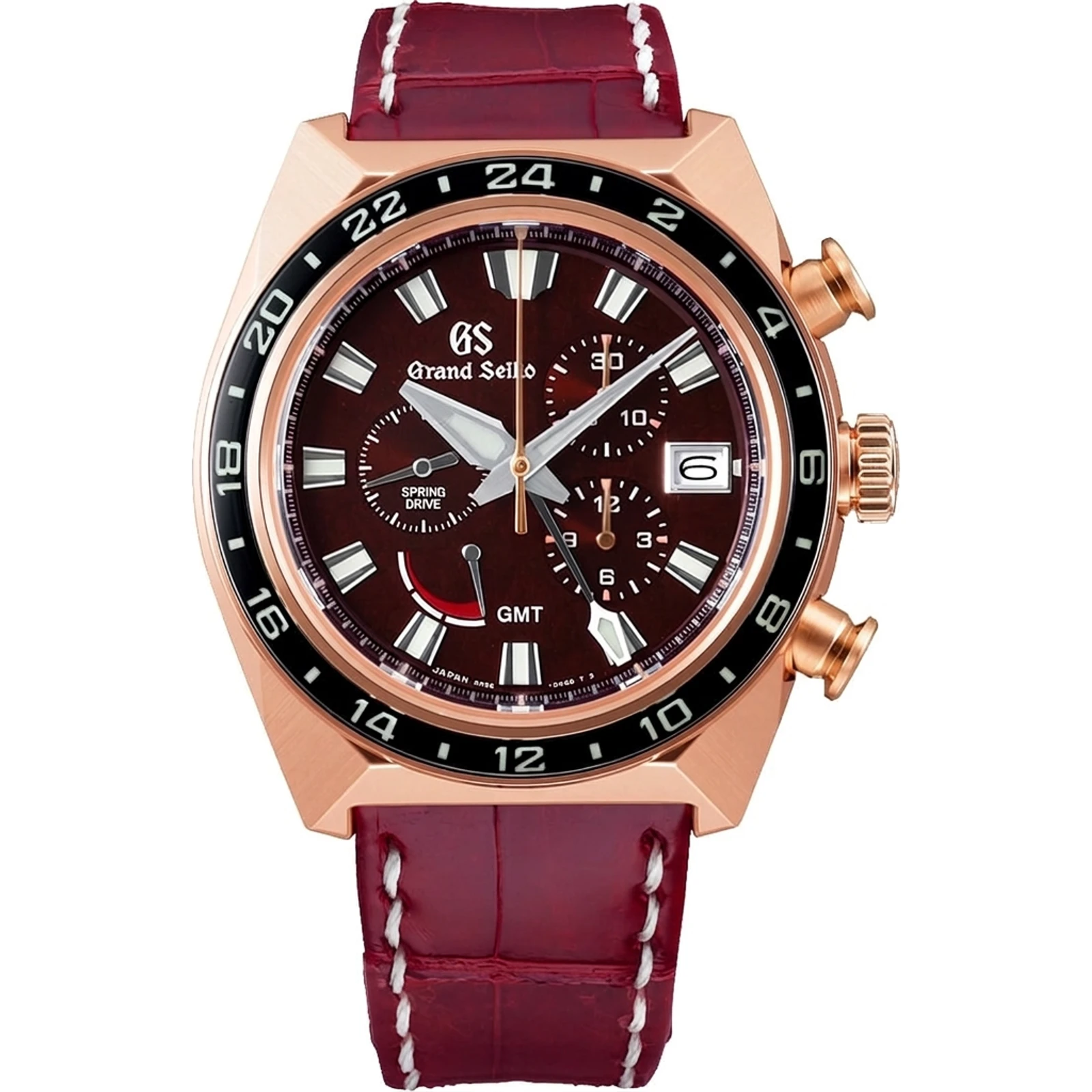 Grand Seiko Spring Drive Chronograph GMT "Lion", 18K rose gold SBGC230