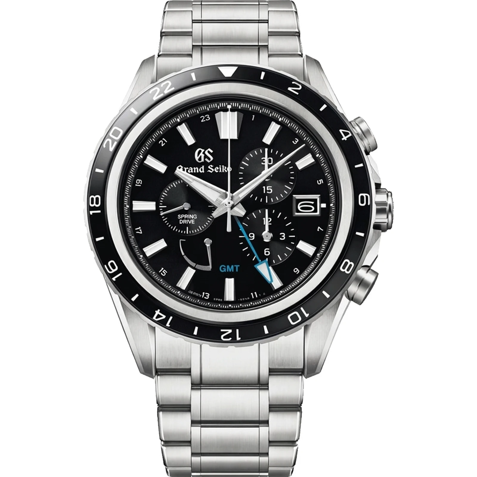 Grand Seiko Evolution 9 Collection Spring Drive Chronograph GMT, black dial SBGC251